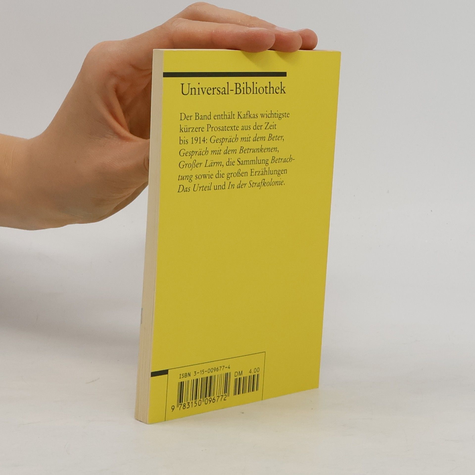 Franz Kafka Das Urteil Das Urteil und andere Prosa