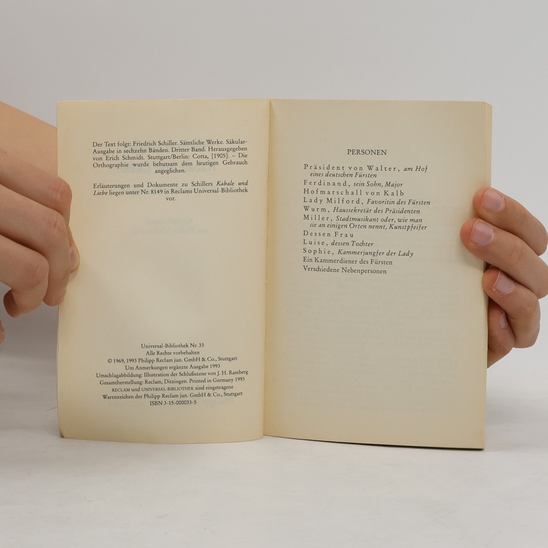Friedrich Schiller Kabale und Liebe