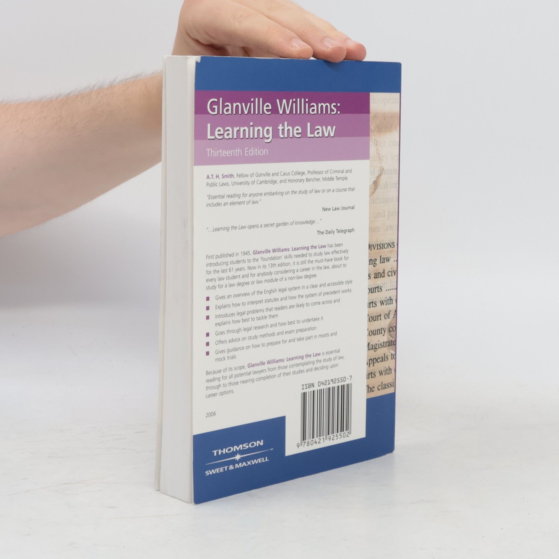 A T H Smith Glanville Williams: Learning The Law