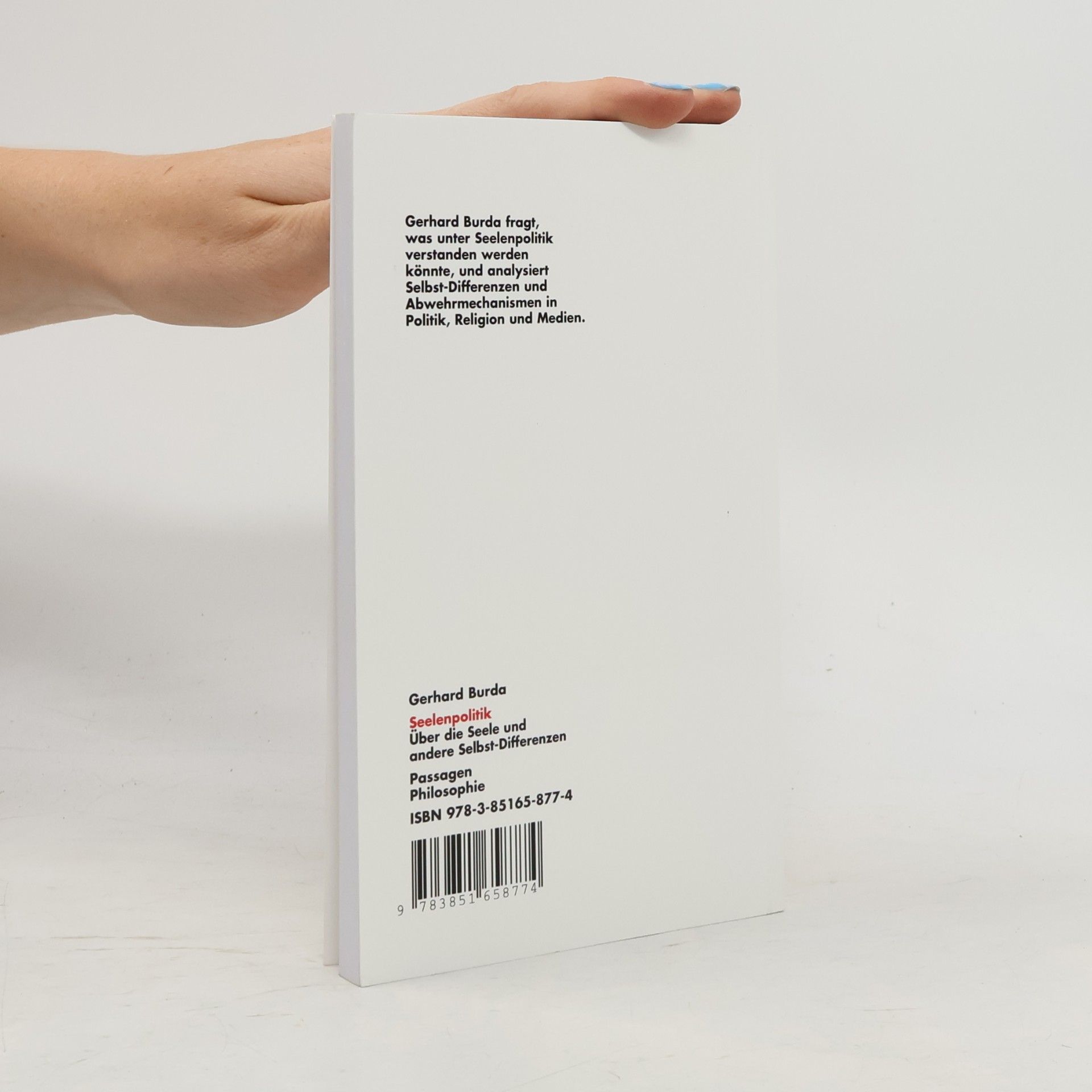Gerhard Burda Passagen Philosophie: Seelenpolitik