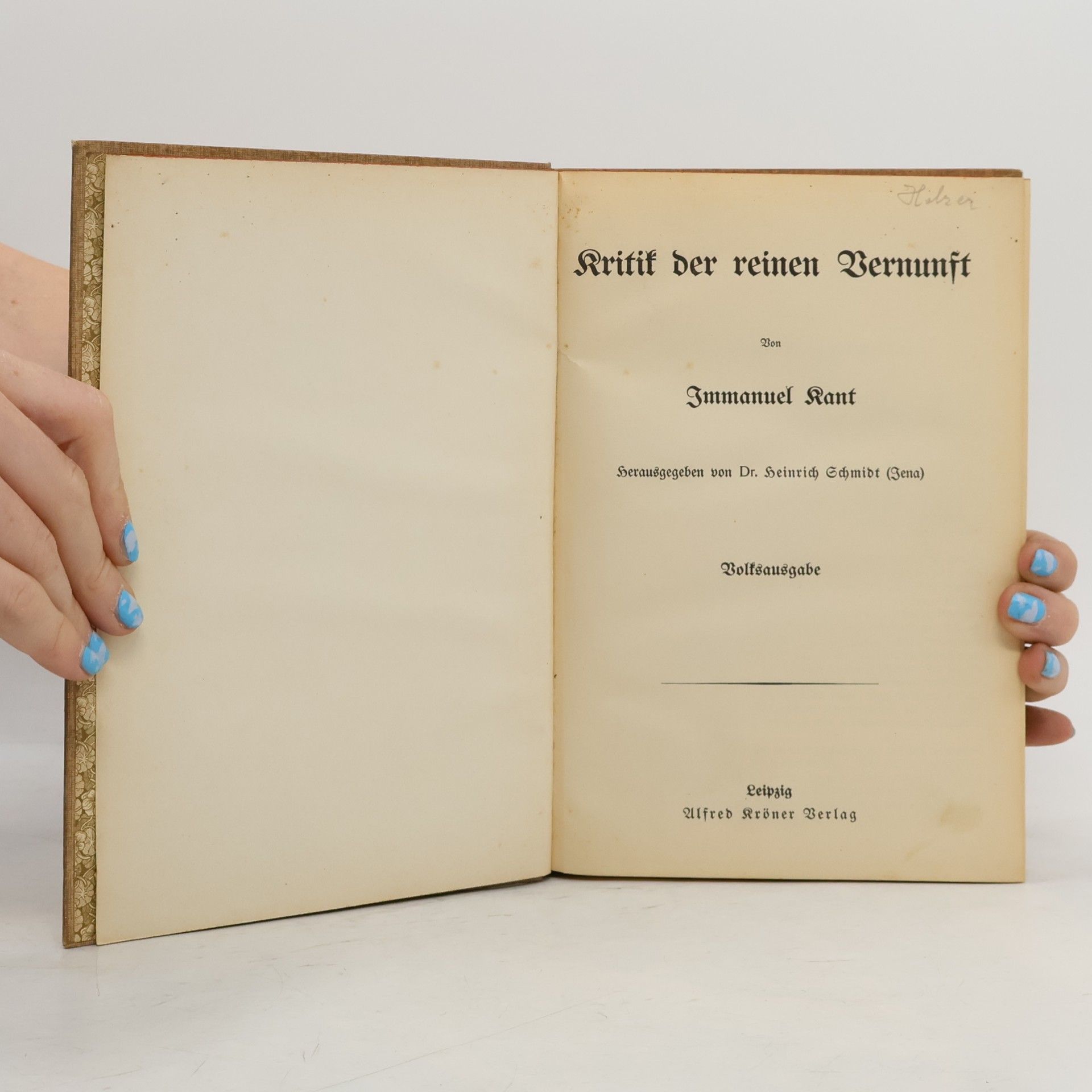 Immanuel Kant Kritik der reinen Vernunft