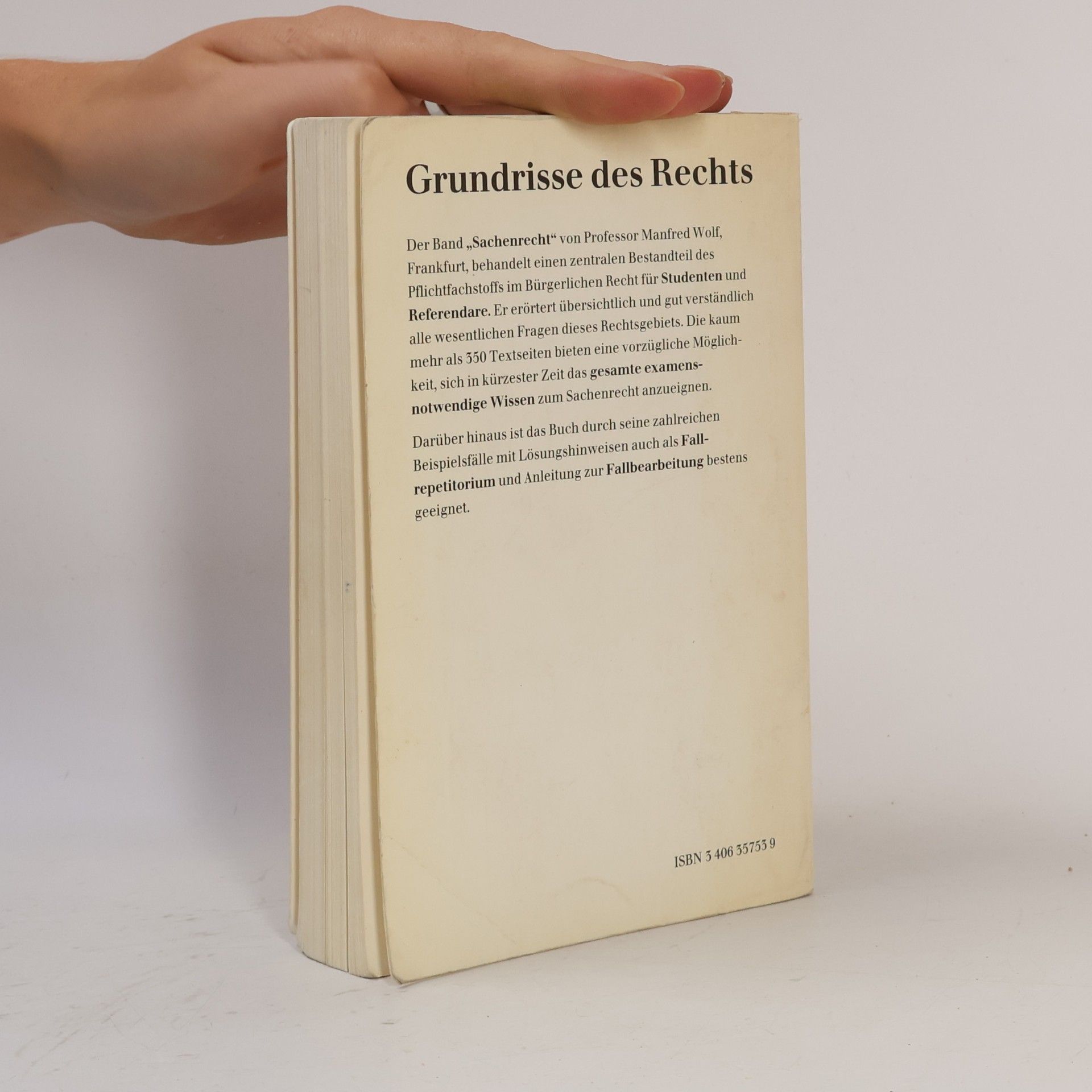 Manfred Wolf Grundrisse des Rechts: Sachenrecht