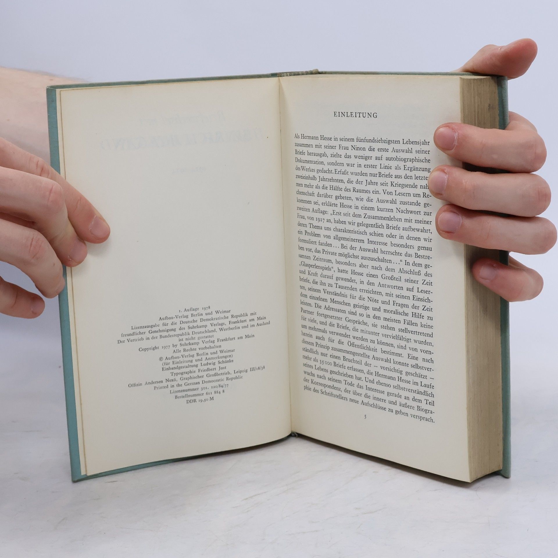 Hermann Hesse Briefwechsel mit Heinrich Wiegand