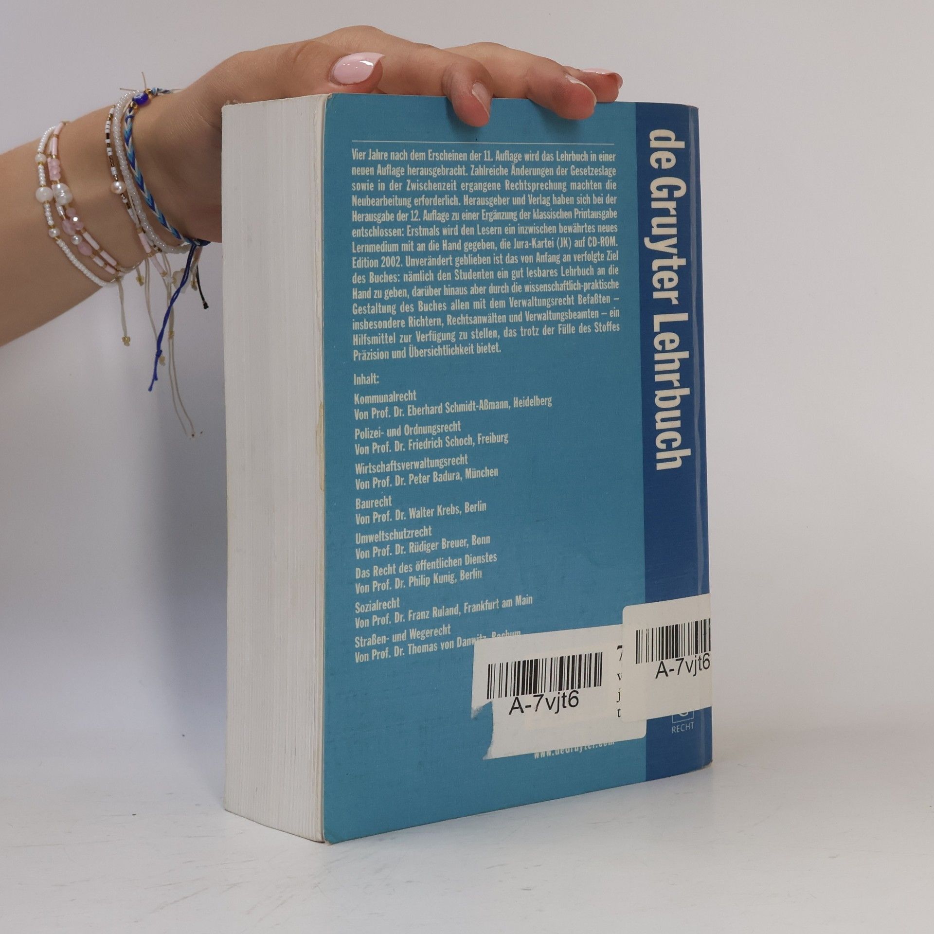 Badura De Gruyter Lehrbuch - 12: Besonderes Verwaltungsrecht