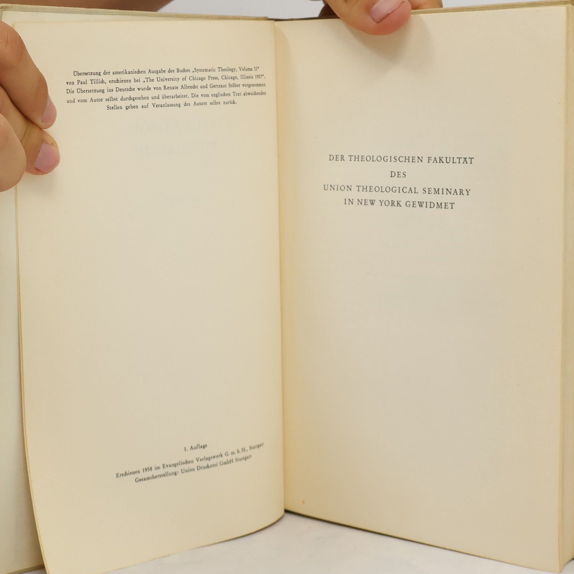 Paul Tillich Systematische Theologie II