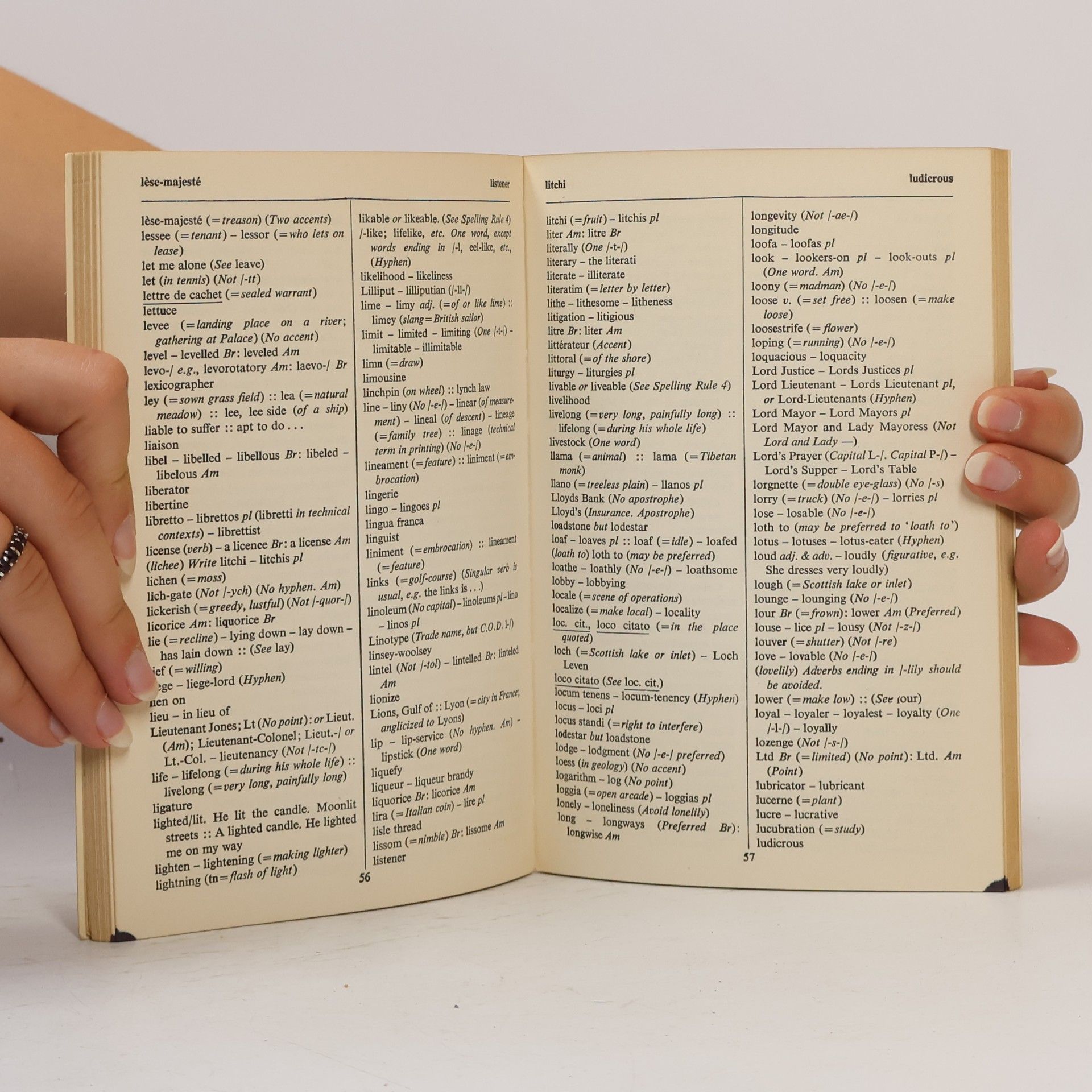 Michael Philip West A dictionary of spelling. British and american