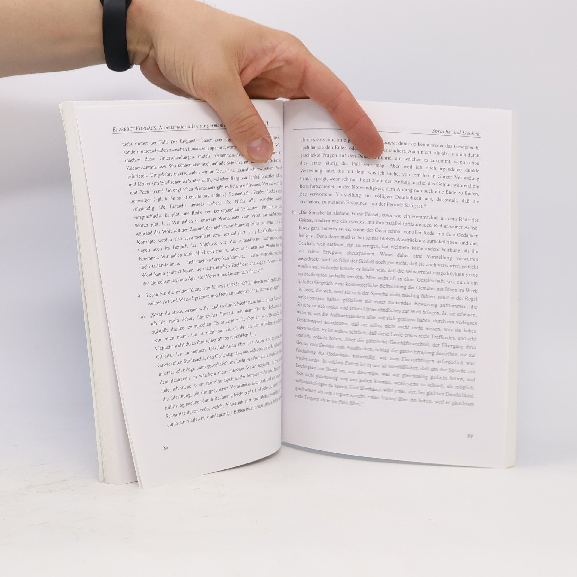 Erzsébet Forgács Arbeitsmaterialien zur germanistischen Linguistik I.-II.