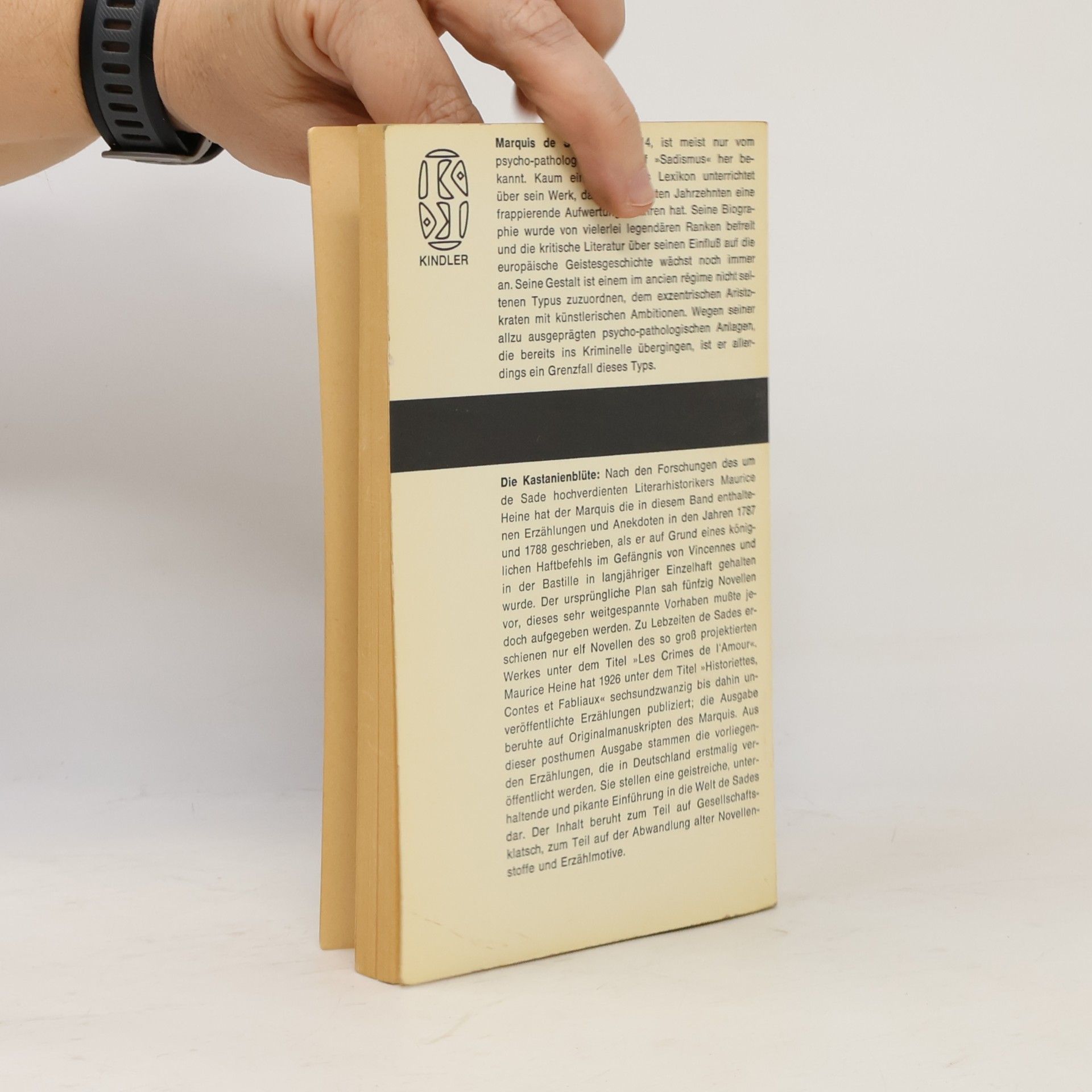 Donatien Alphonse François marquis de Sade Die Kastanienblüte und andere Erzählungen
