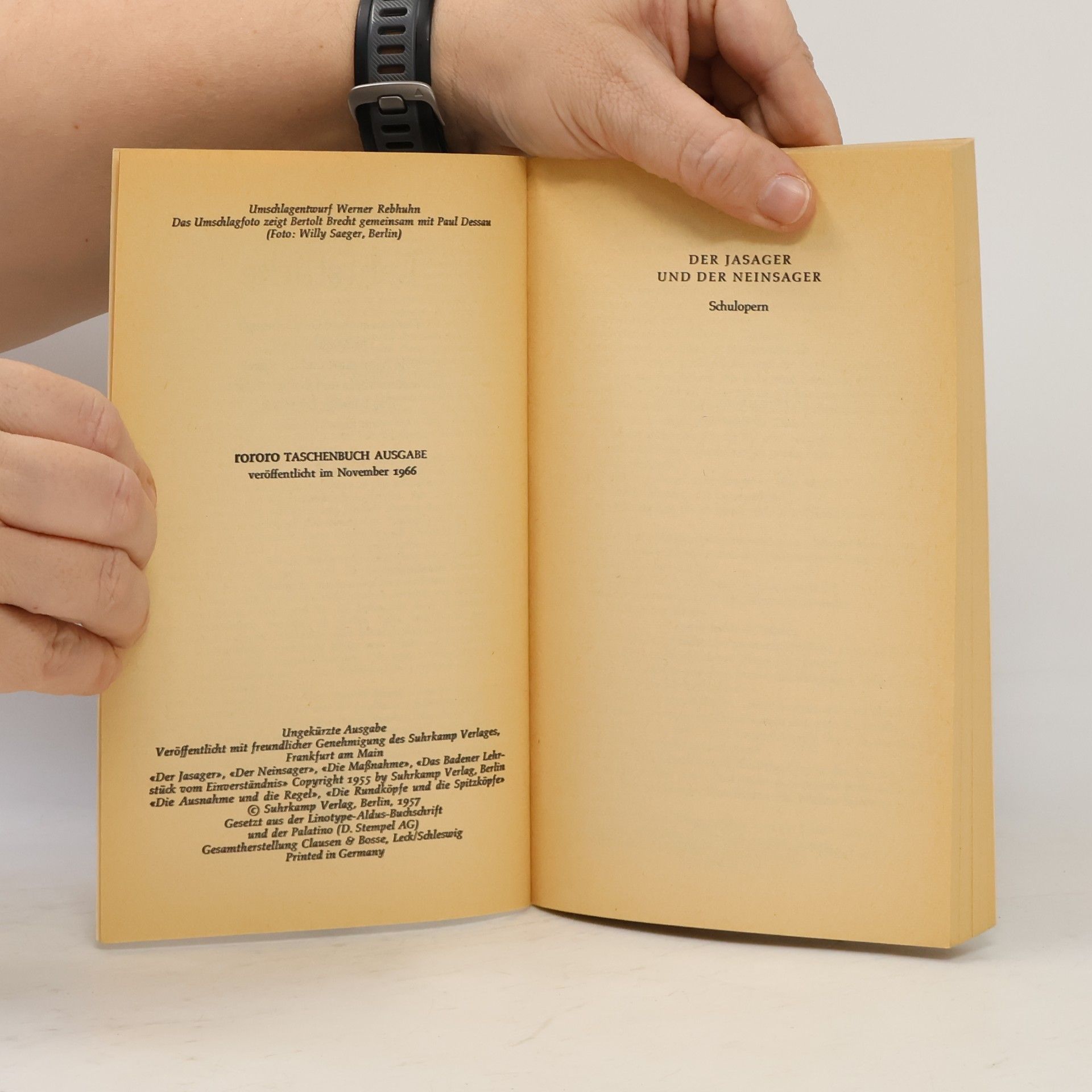 Bertolt Brecht Lehrstücke. Der Jasager und Der Neinsager. Die Maßnahme. Die Ausnahme und die Regel. Die Rundköpfe und die Spitzköpfe. Das Badener Lehrstück vom Einverständnis