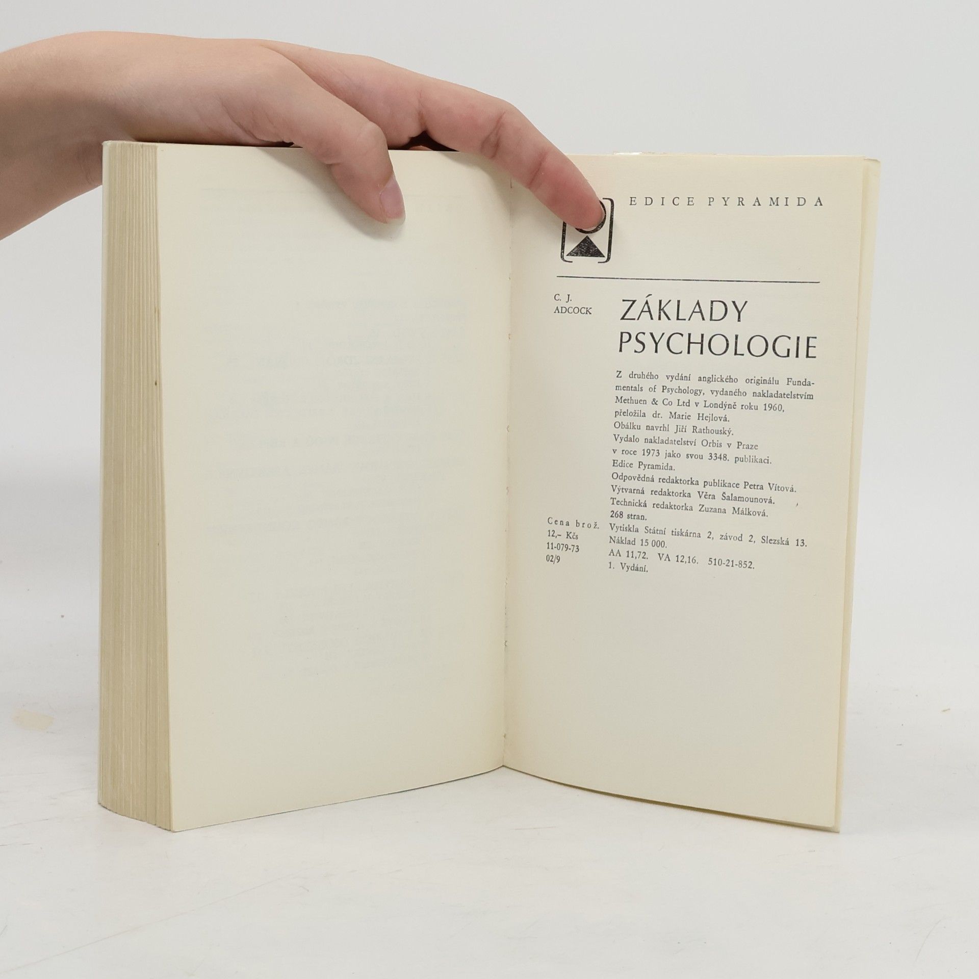 Cyril John Adcock Základy psychologie