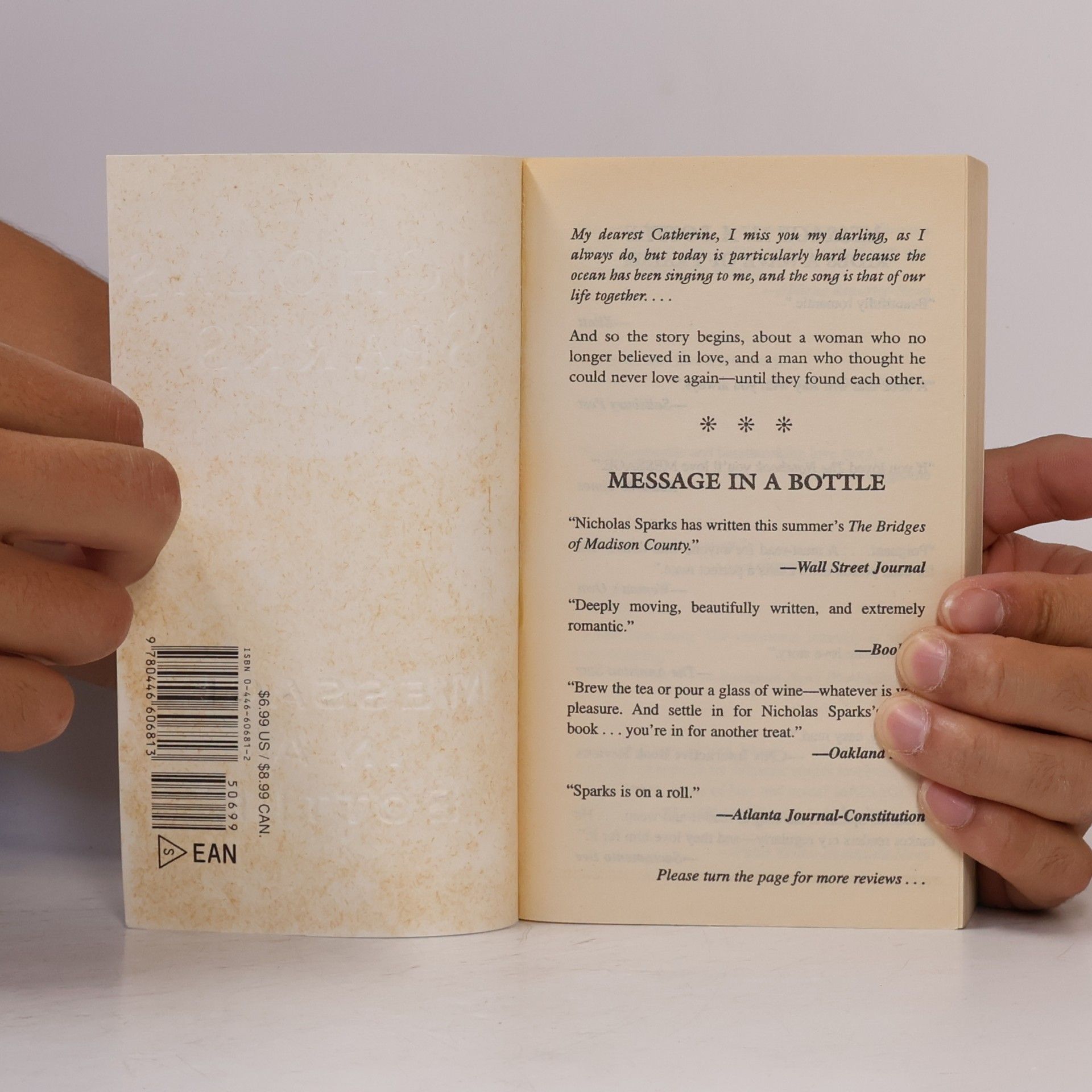Nicholas Sparks Message in a Bottle