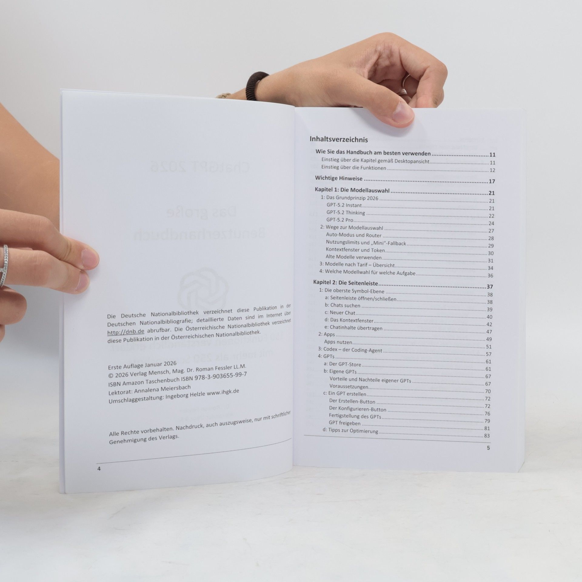 Roman Fessler ChatGPT 2026 - Das große Benutzerhandbuch - 150 Funktionen verständlich erklärt - mit mehr als 250 Screenshots