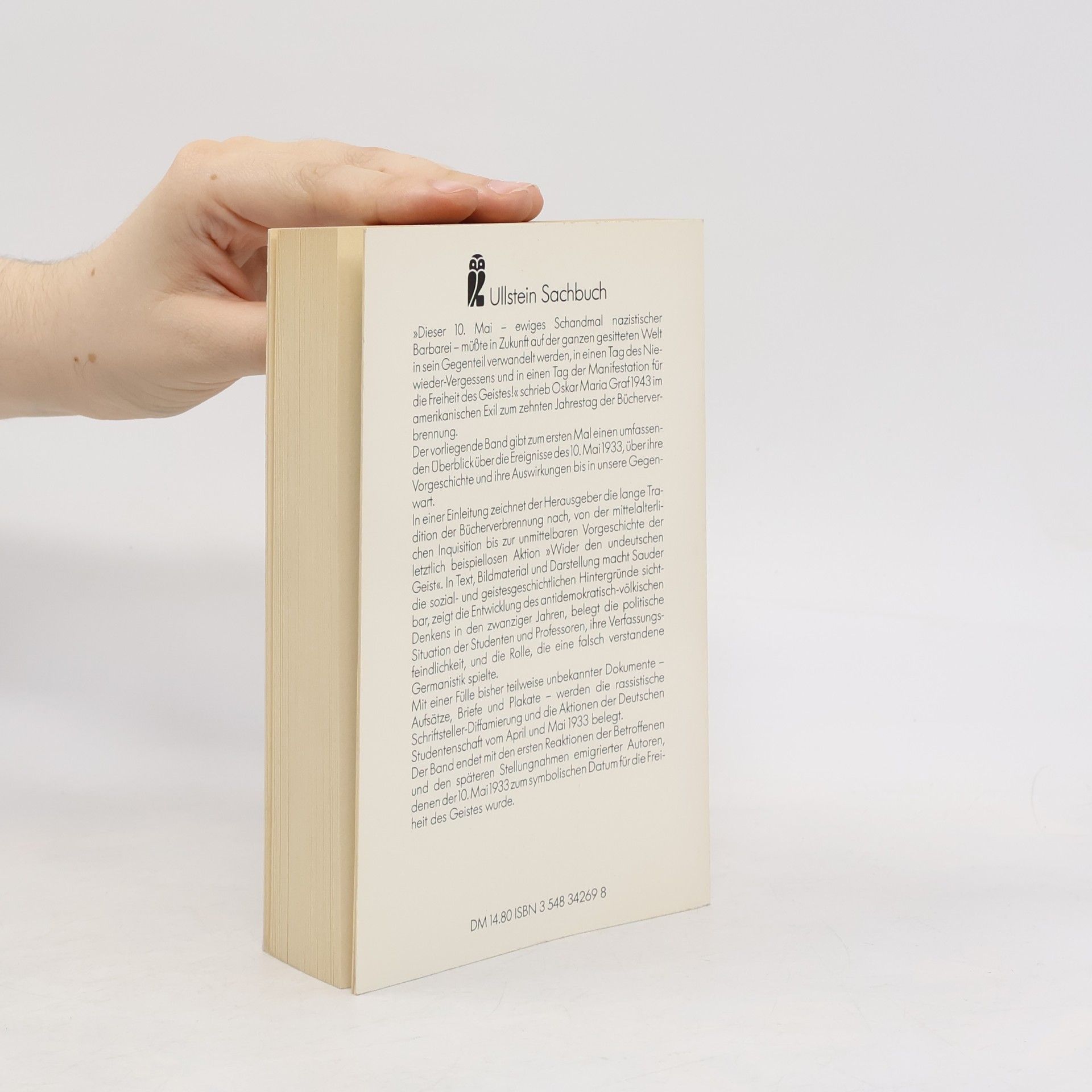 Gerhard Sauder Die Bücherverbrennung