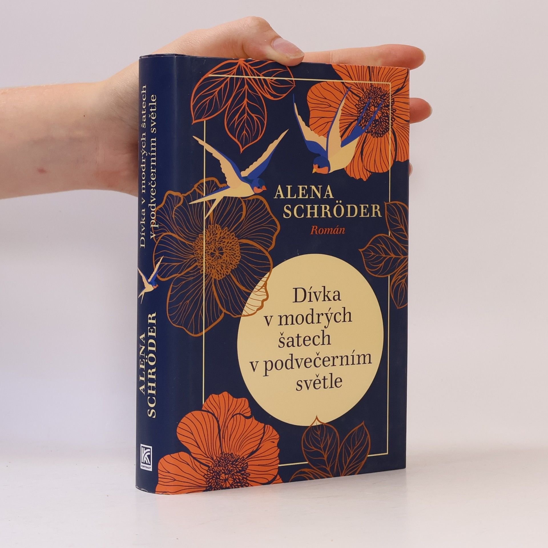 Alena Schröder Dívka v modrých šatech v podvečerním světle