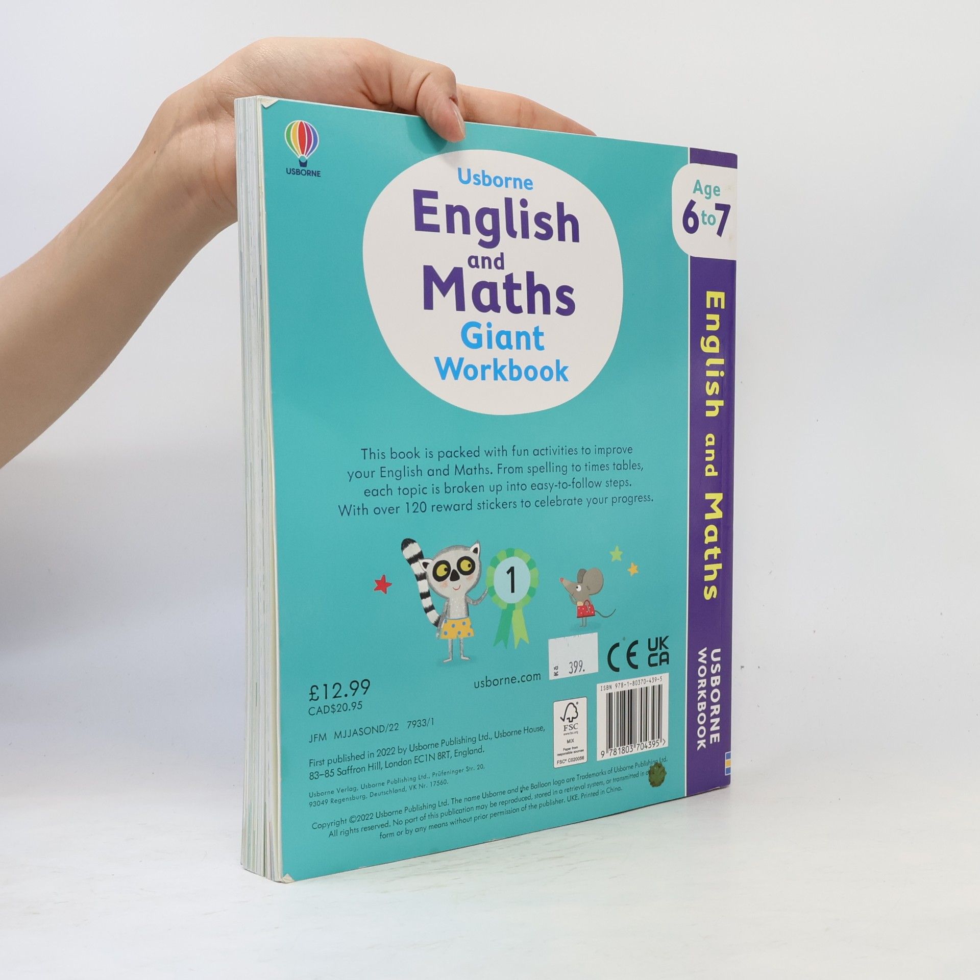 Holly Bathie Usborne Workbooks: Usborne English and Maths Giant Workbook 6-7