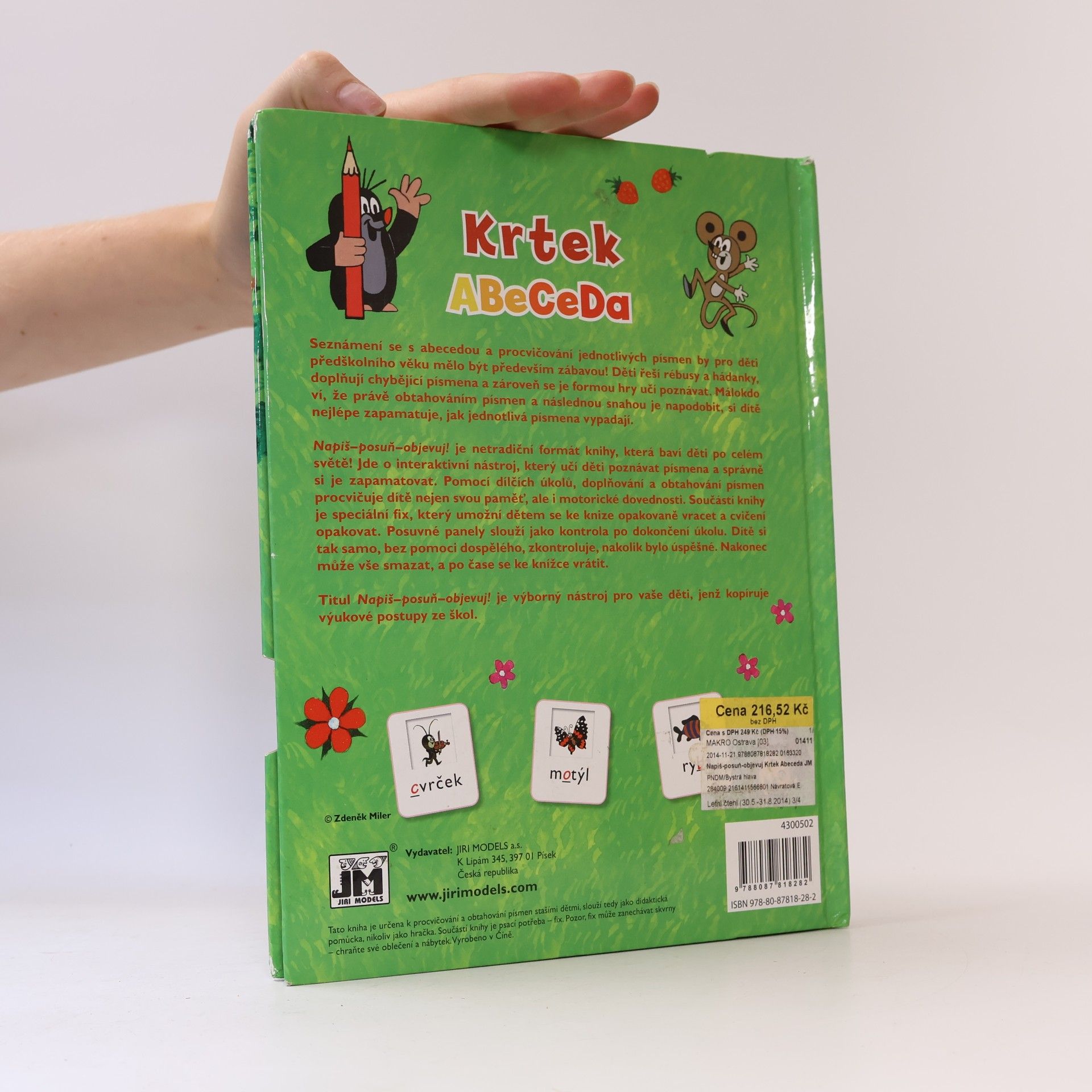 Zdeněk Miler Krtek - abeceda. Napiš - posuň - objevuj!