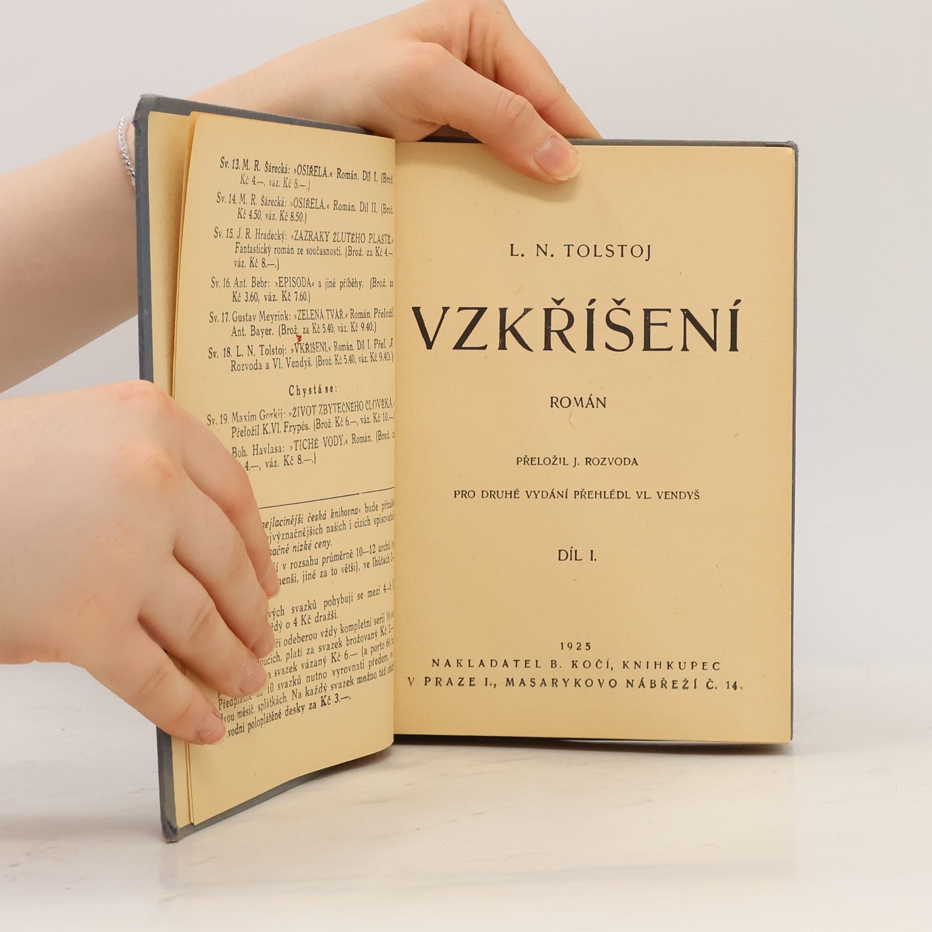 Lev Nikolajevič Tolstoj Vzkříšení I