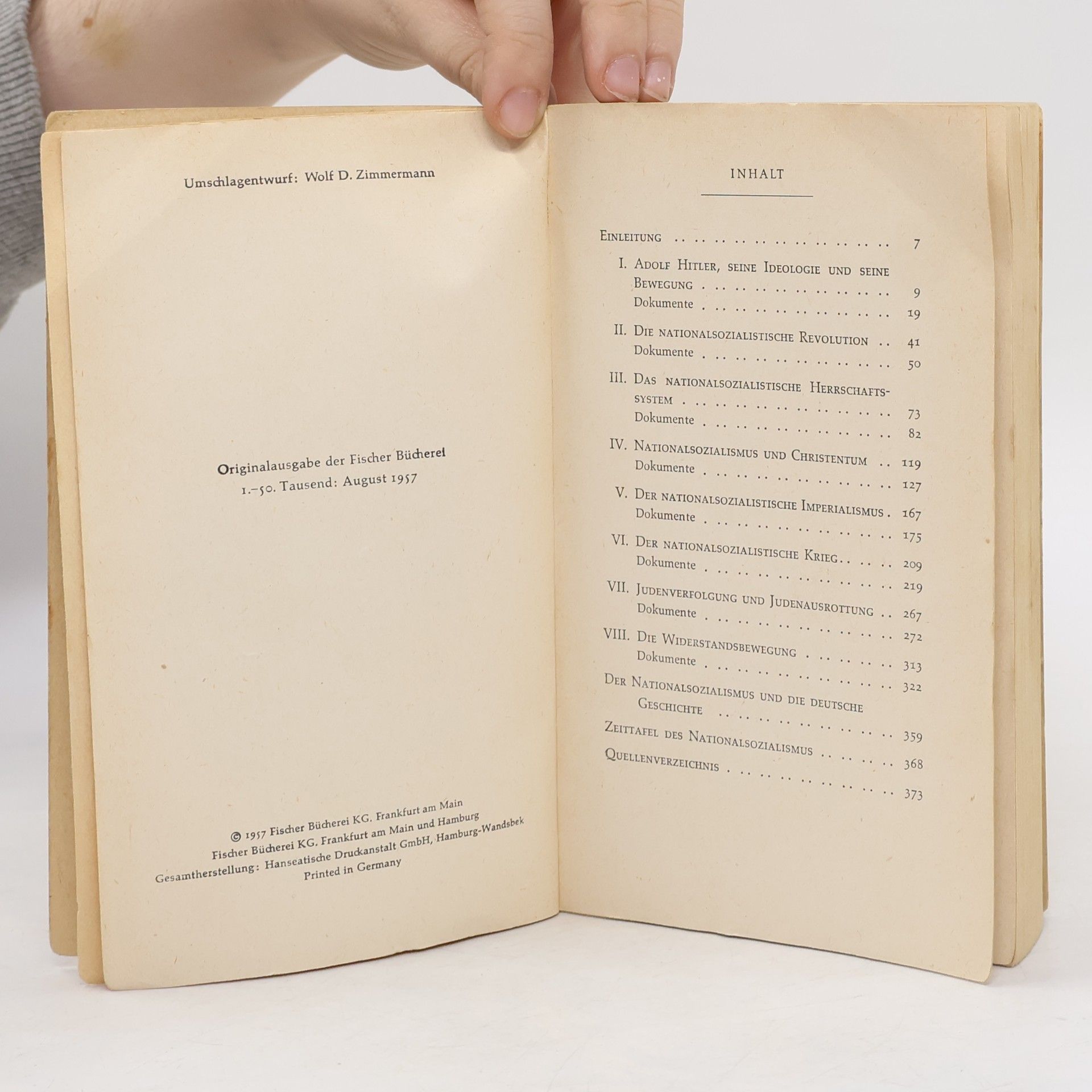 Walter Hofer Der Nationalsozialismus. Dokumente 1933-1945