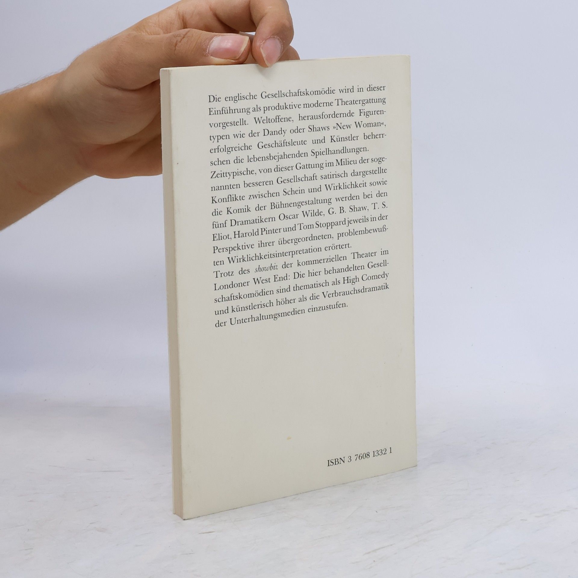 Adolf Barth Moderne englische Gesellschaftskomödie