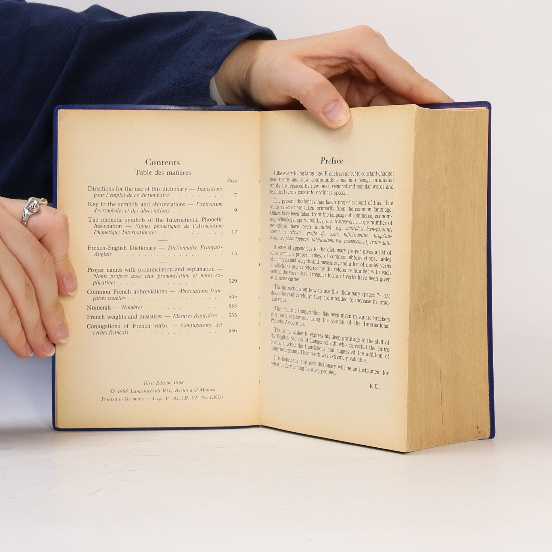Kenneth Urwin Langenscheidt's Standard Dictionary of the French and English Language (first part)