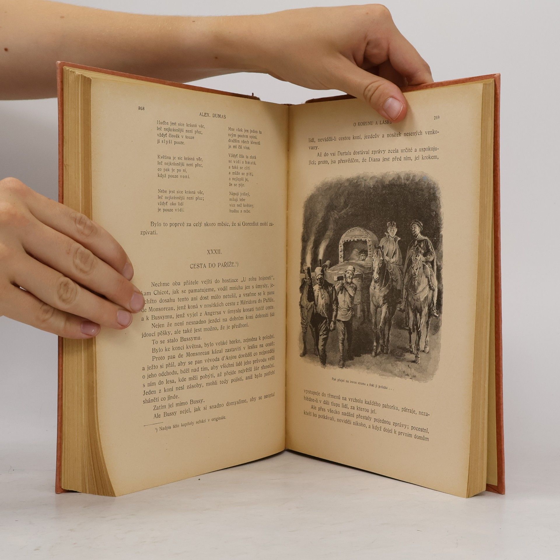 Alexandre Dumas starší O korunu a lásku se 116 dřevoryty J. Huyota