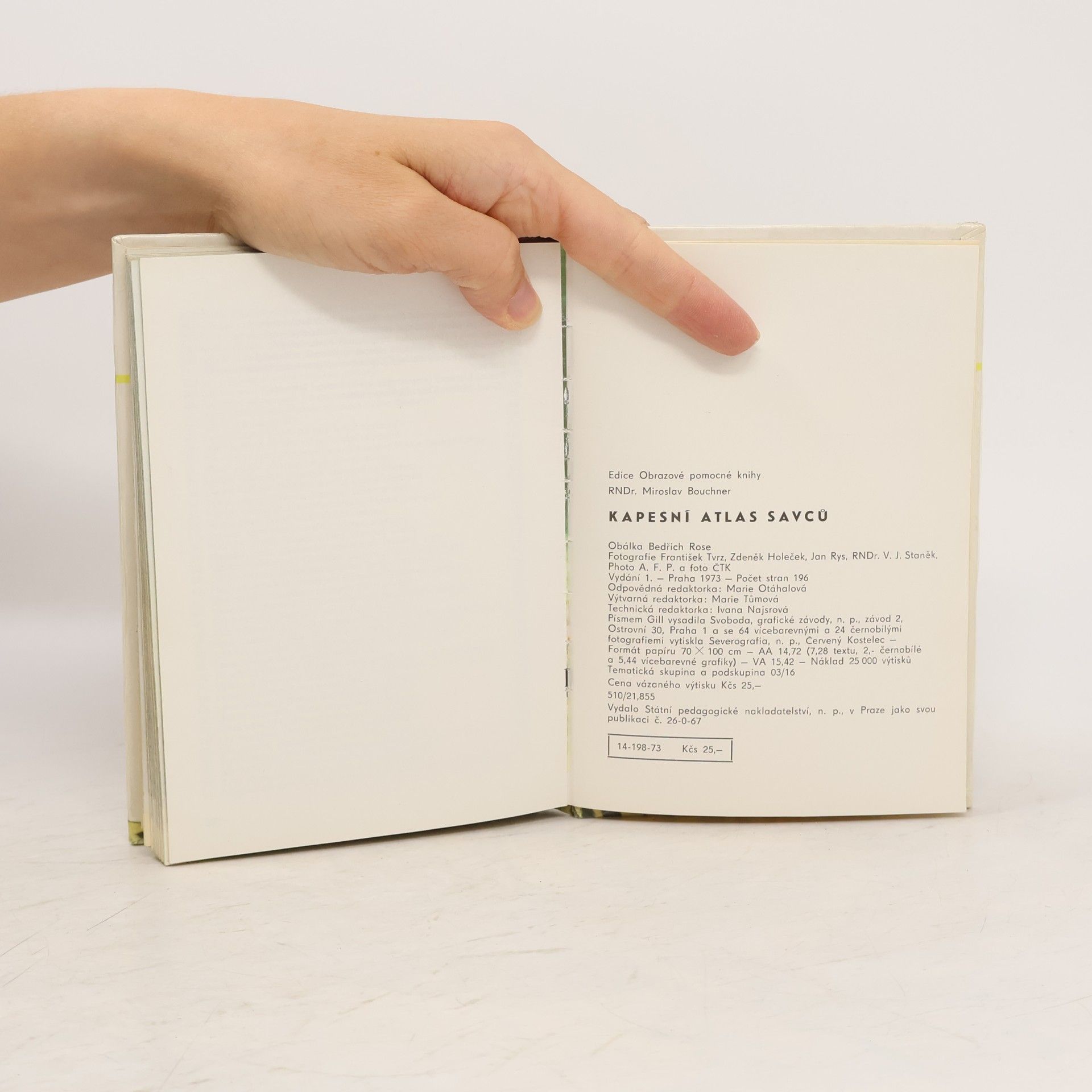 Miroslav Bouchner Kapesní atlas savců