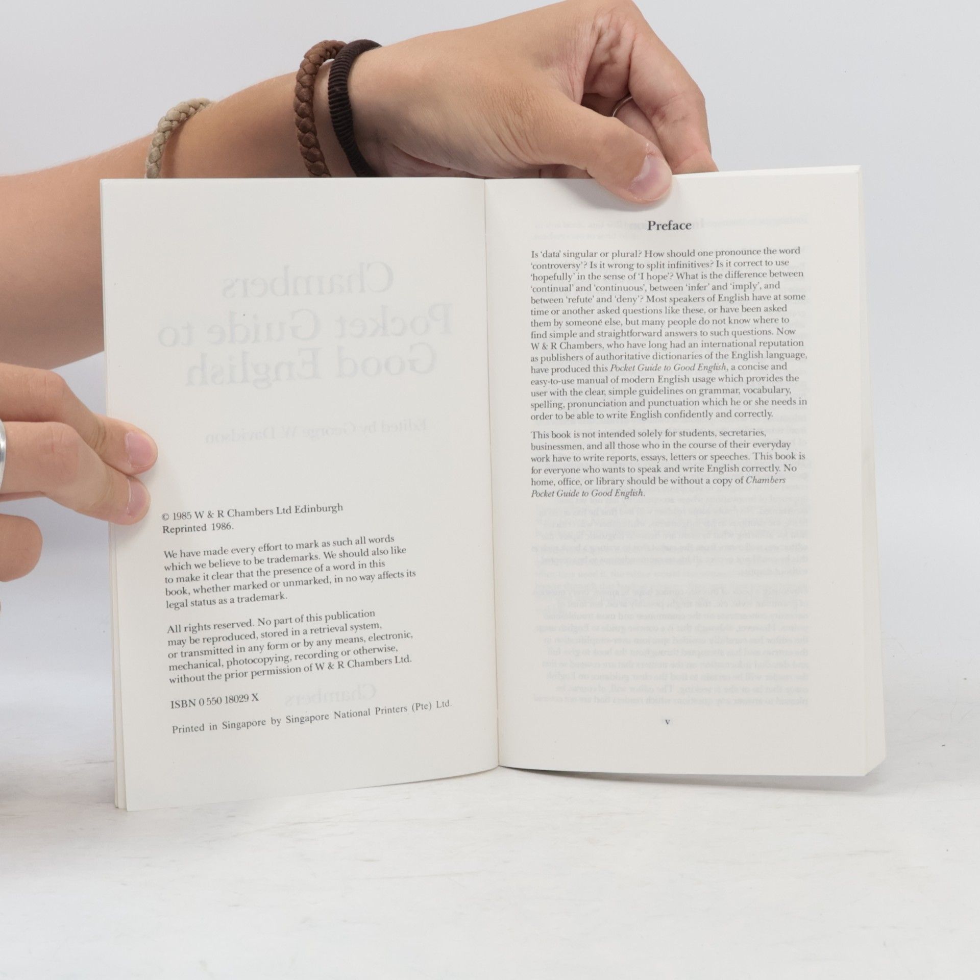 George Davidson Chambers Pocket Guide to Good English
