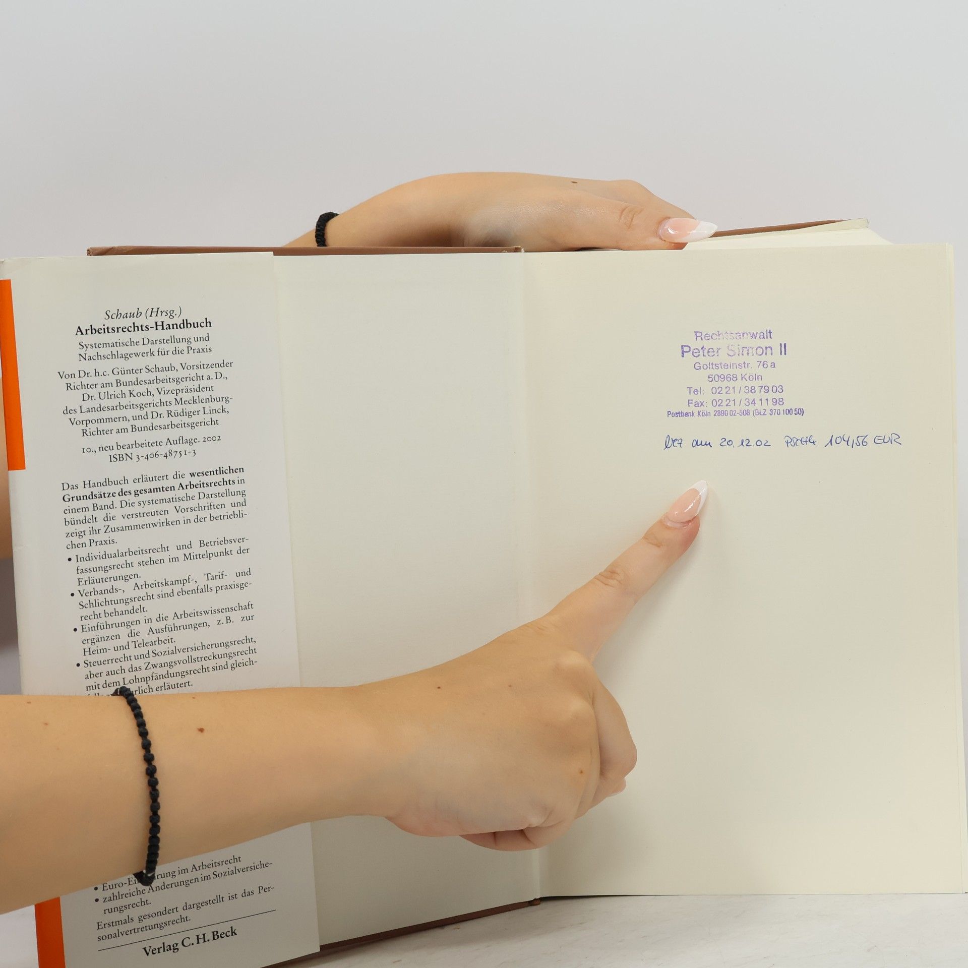 Günter Schaub Arbeitsrechts-Handbuch