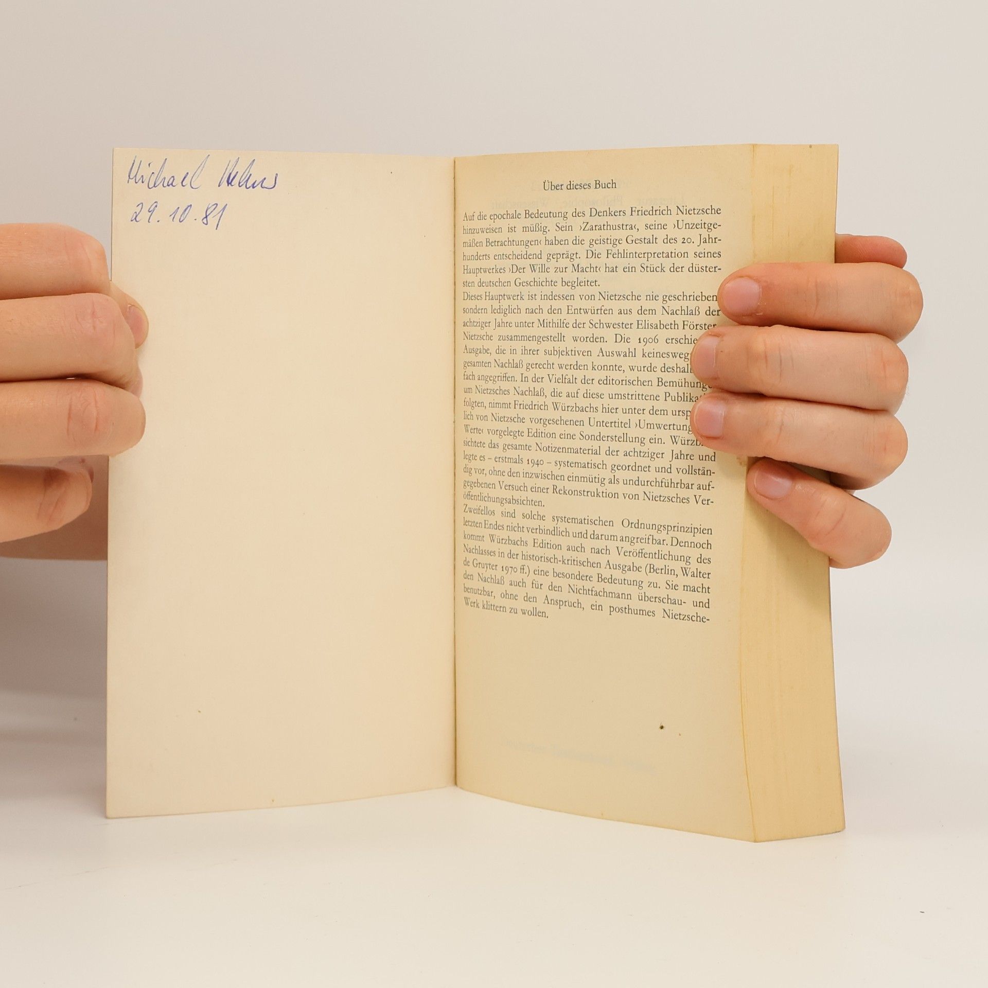 Friedrich Nietzsche Dtv-Bibliothek: Umwertung aller Werte - Dünndruck-Ausgabe
