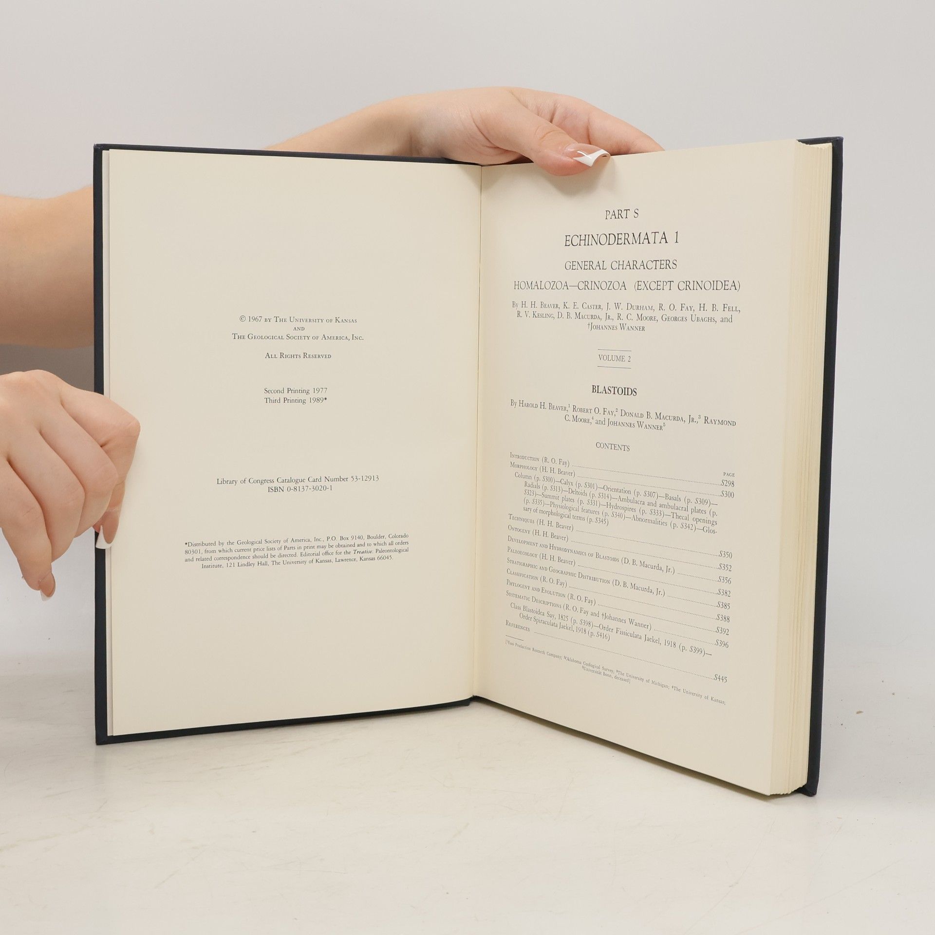 Raymond Cecil Moore Treatise On Invertebrate Paleontology, Part S
