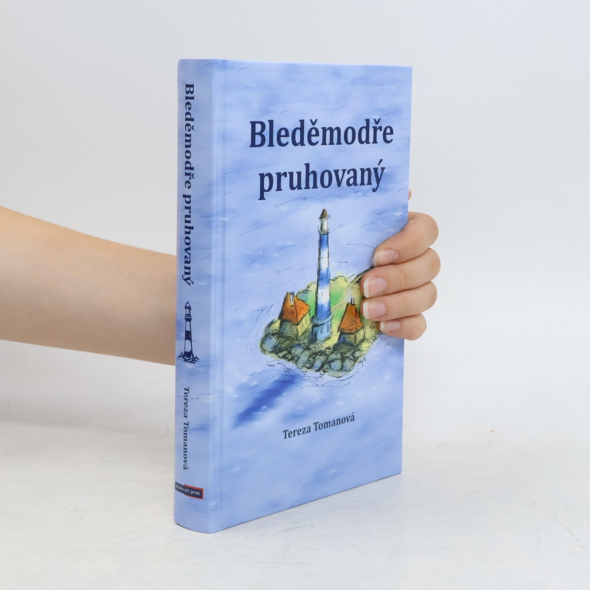 Bleděmodře pruhovaný