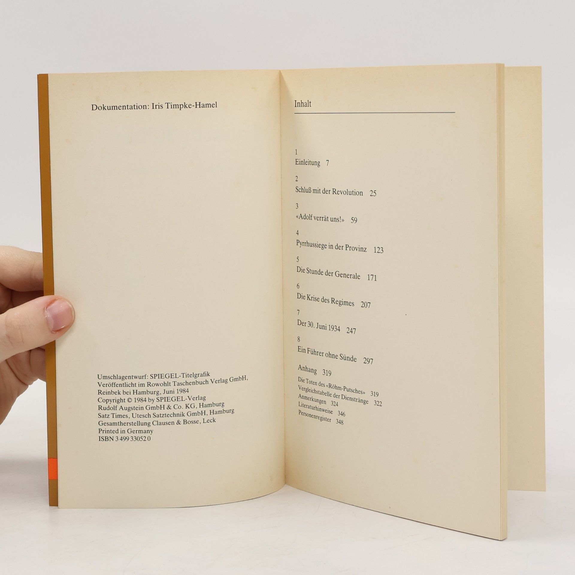 Heinz Höhne Mordsache Röhm: Hitlers Durchbruch zur Alleinherrschaft 1933–1934