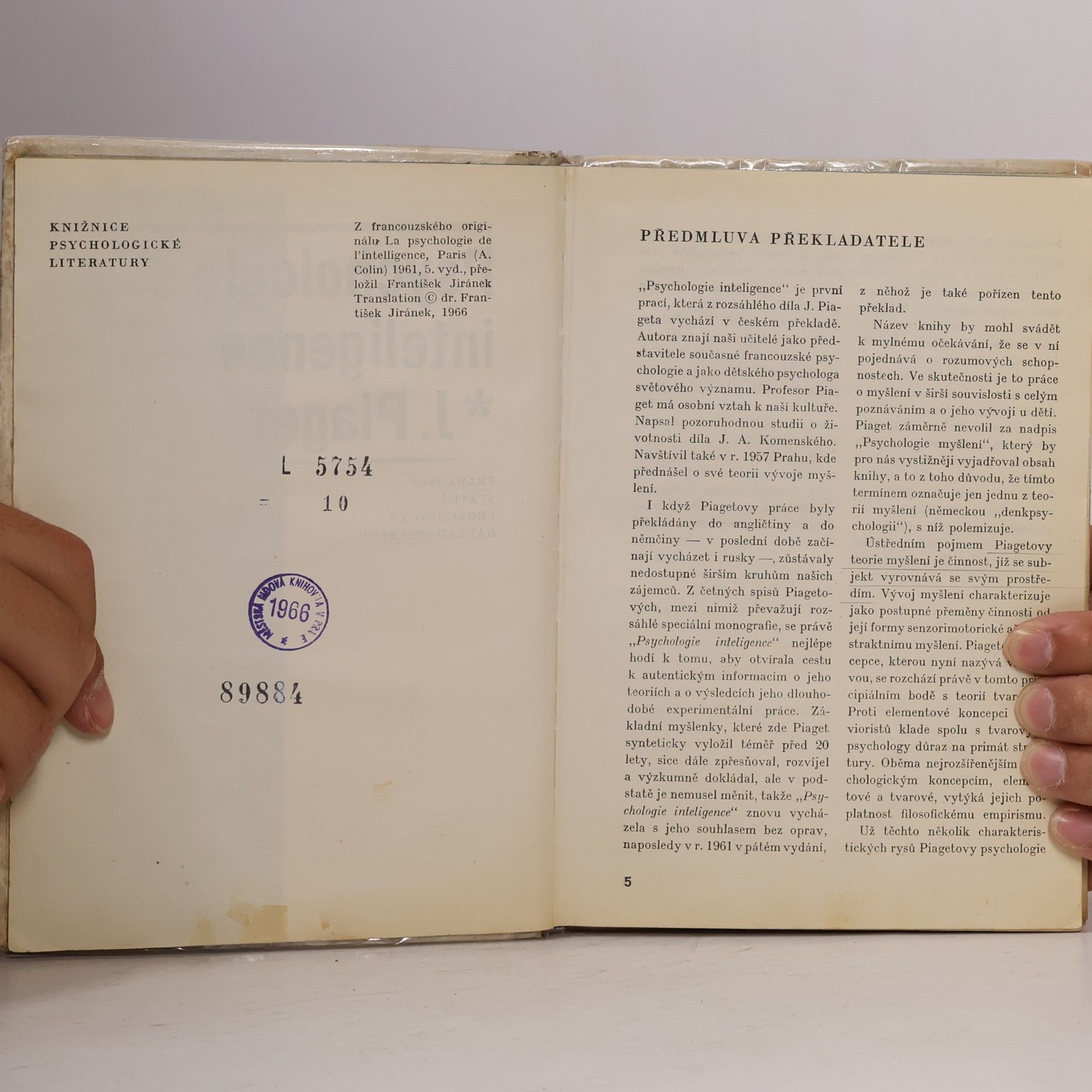 Jean Piaget Psychologie inteligence
