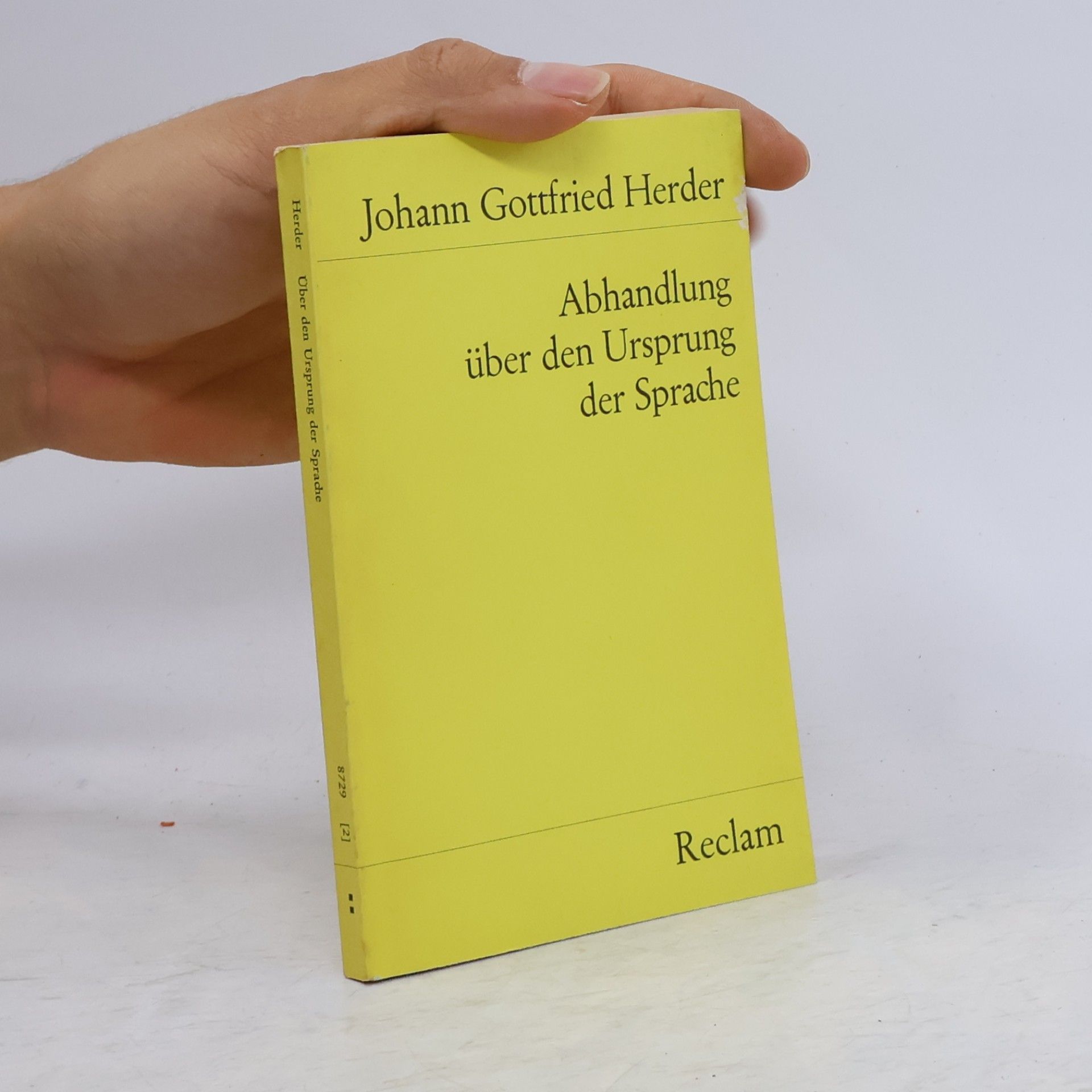Johann Gottfried Herder Abhandlung über den Ursprung der Sprache