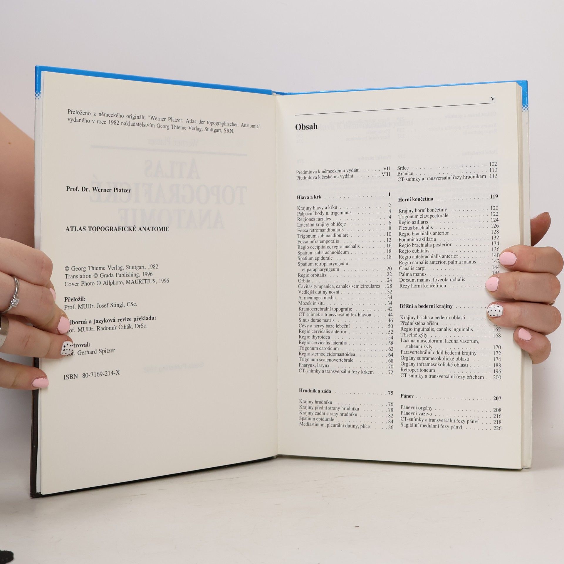 Gerhard Spitzer Atlas topografické anatomie