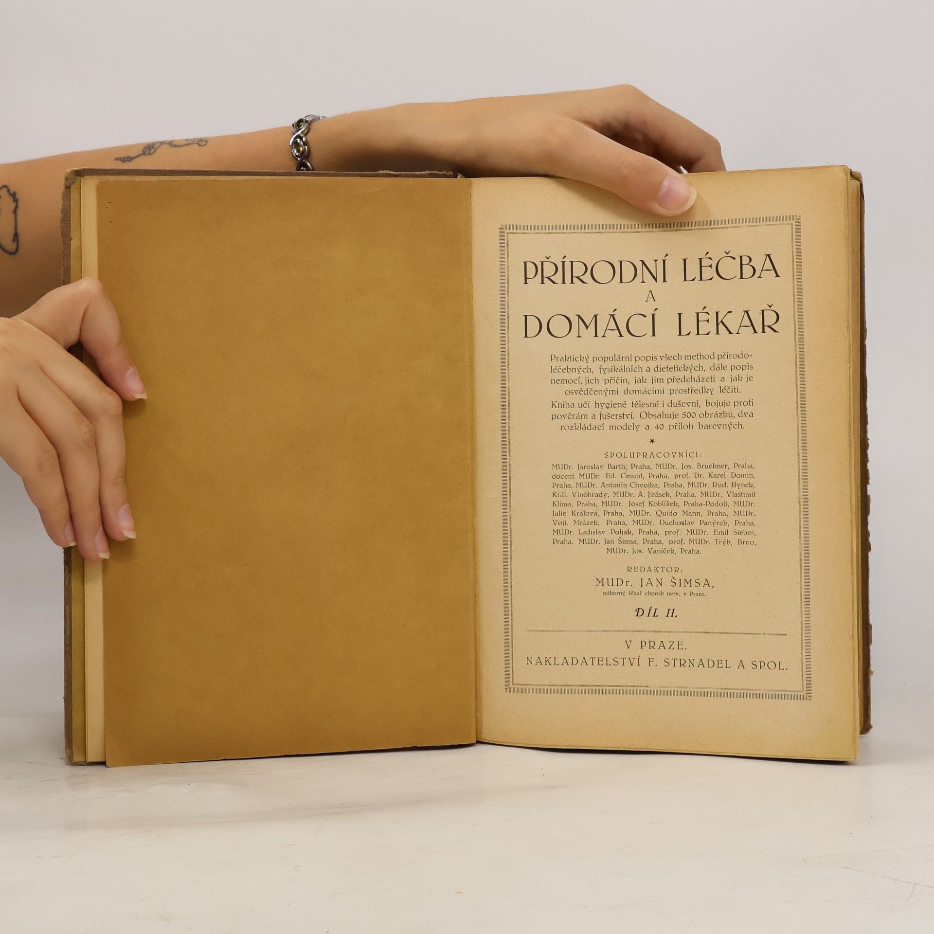Jan Šimsa Přírodní léčba a domácí lékař. Díl II.