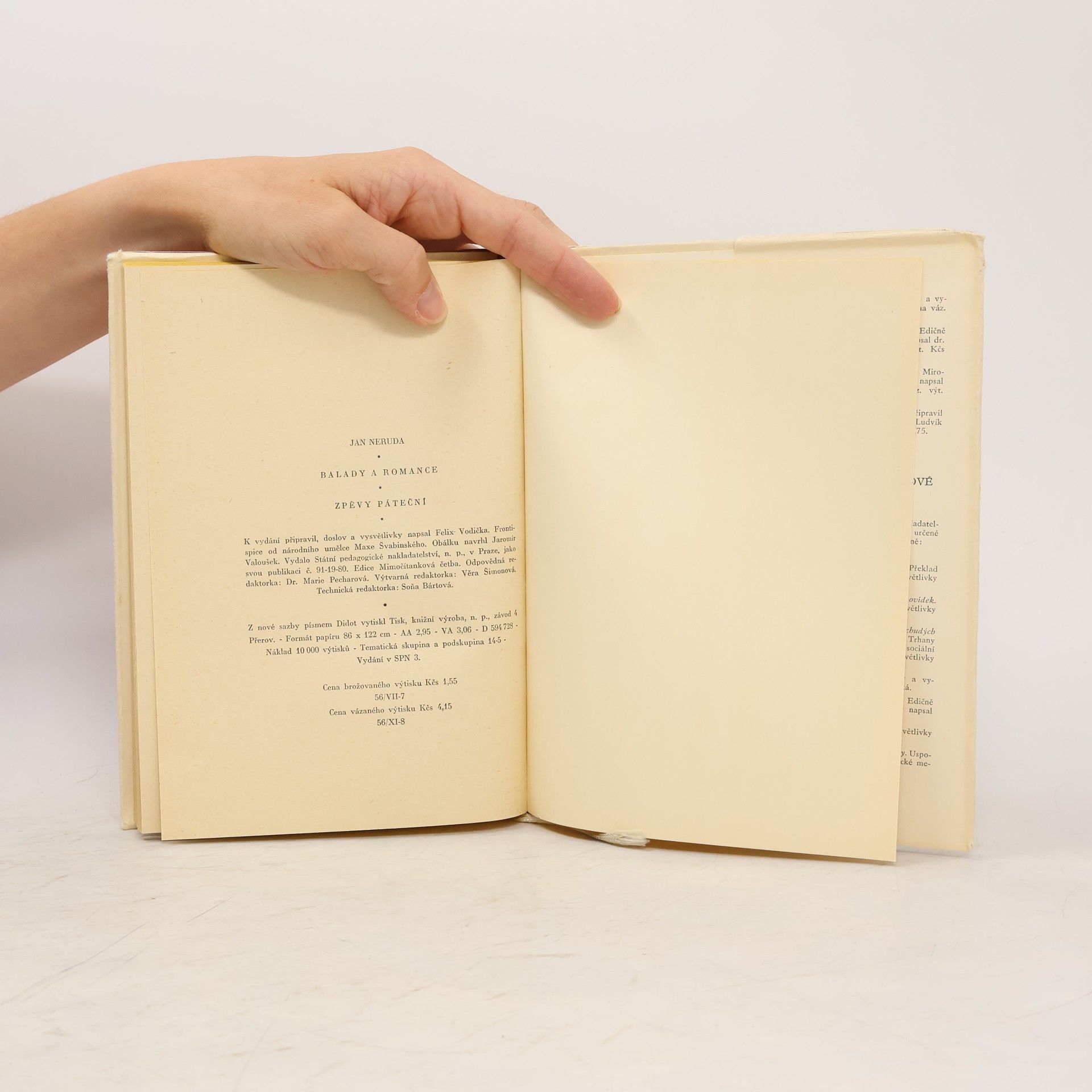 Jan Neruda Balady a romance. Zpěvy páteční