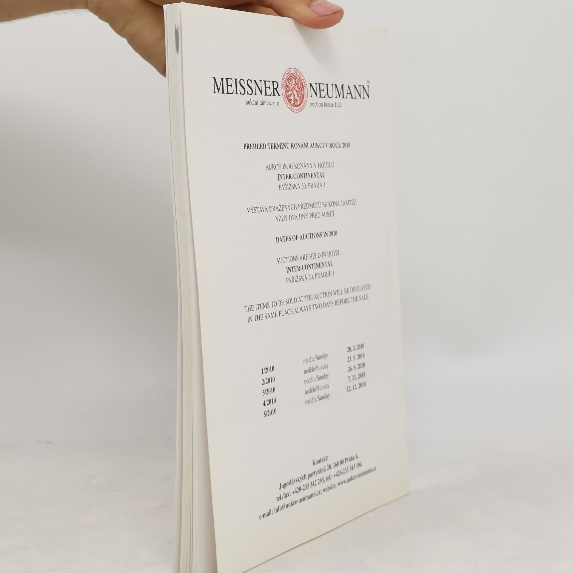 Kolektiv autorů Meissner Neumann. Aukční katalog 5/2009