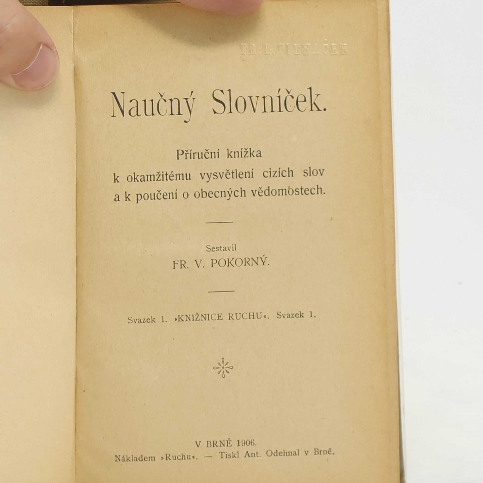 František V. Pokorný Naučný slovníček