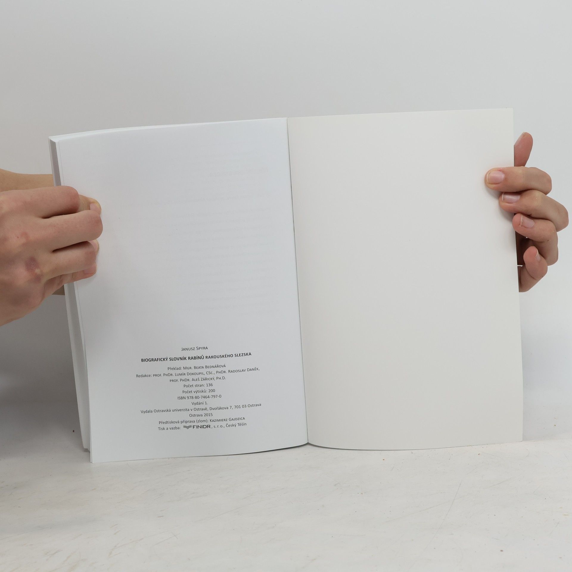 Janusz Spyra Biografický slovník rabínů Rakouského Slezska