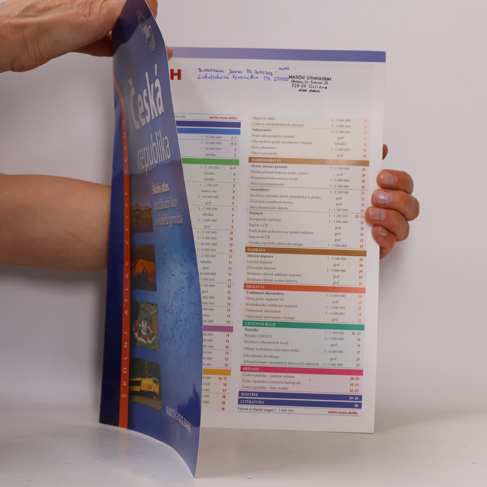 Collectif d'auteurs Česká republika školní atlas pro základní školy a víceletá gymnázia