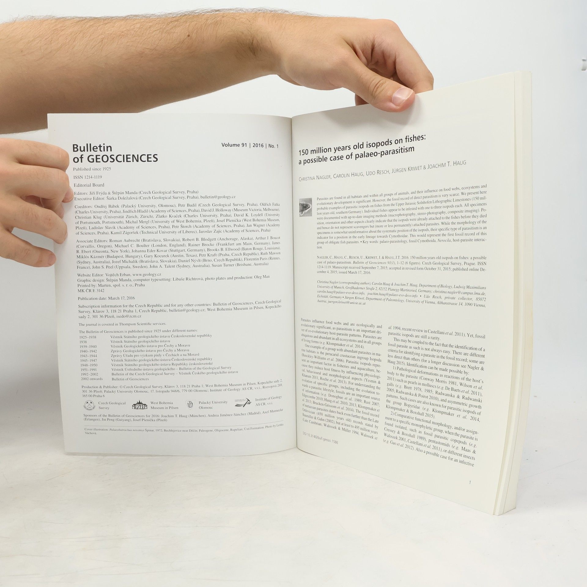 Various authors Bulletin of Geosciences. Volume 91. No. 1