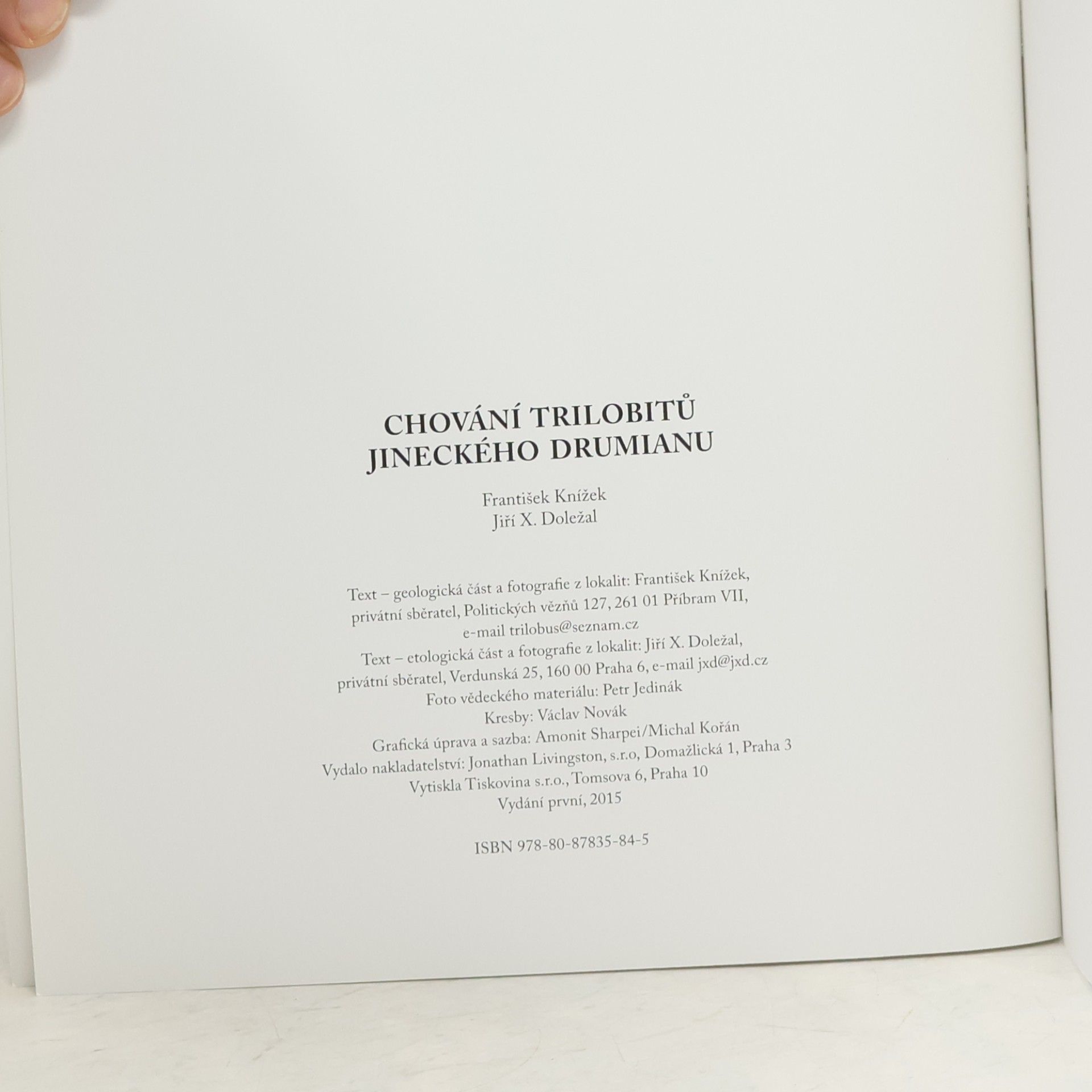 František Knížek Chování trilobitů jineckého drumianu