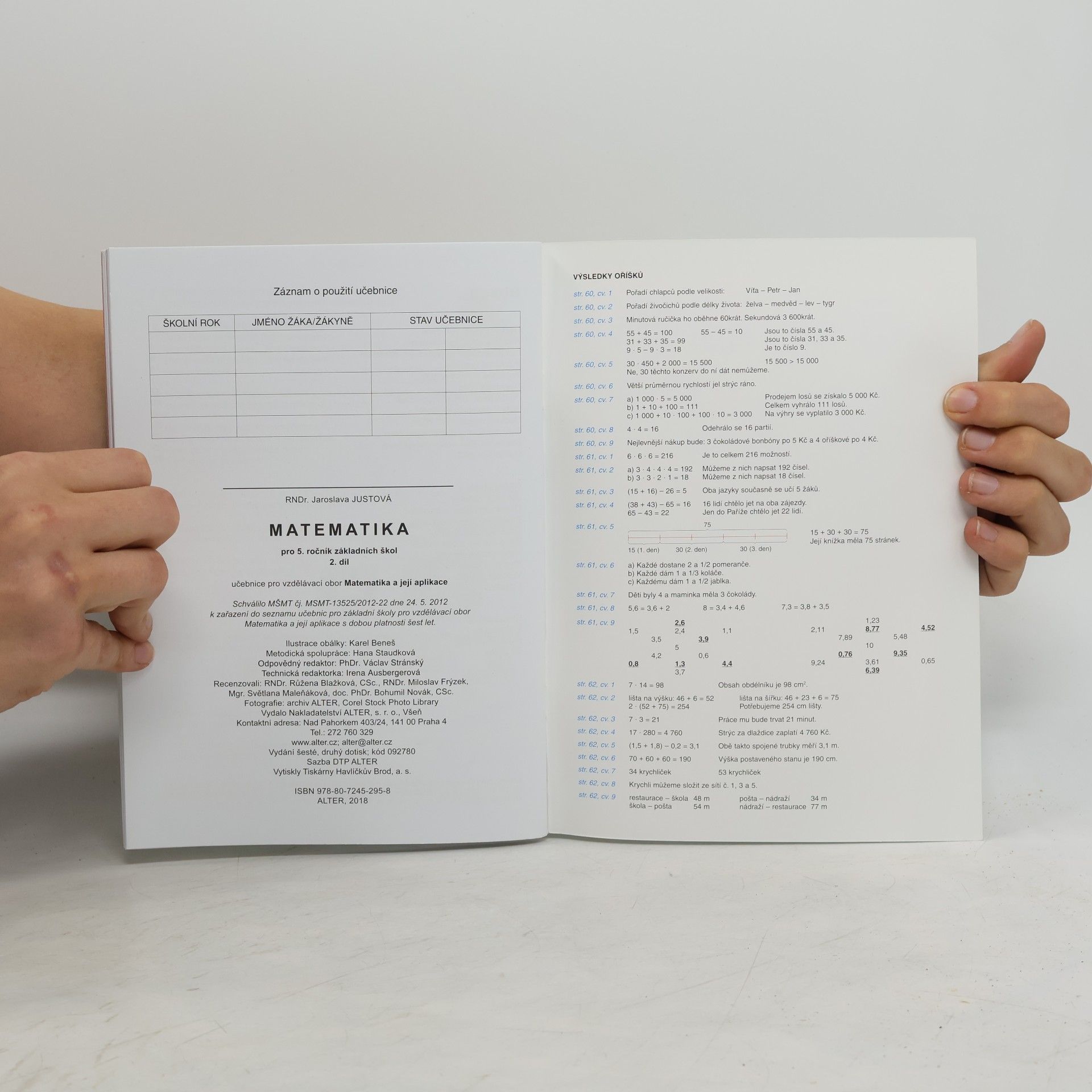 Jaroslava Justová Matematika pro 5. ročník základních škol (2. díl)
