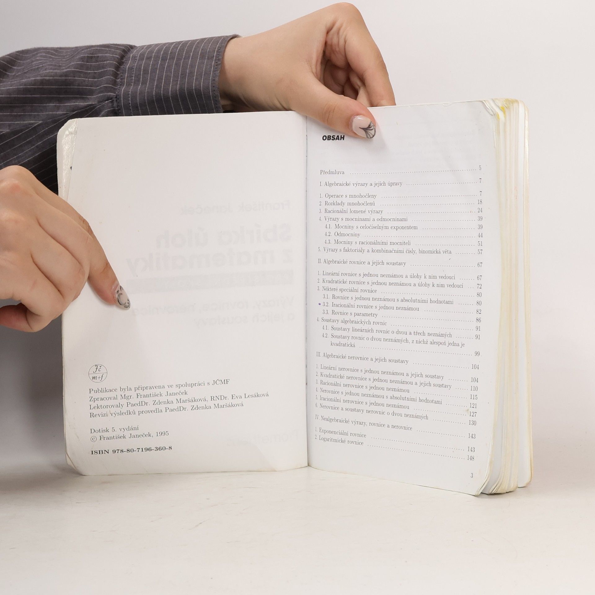 František Janeček Sbírka úloh z matematiky pro střední školy