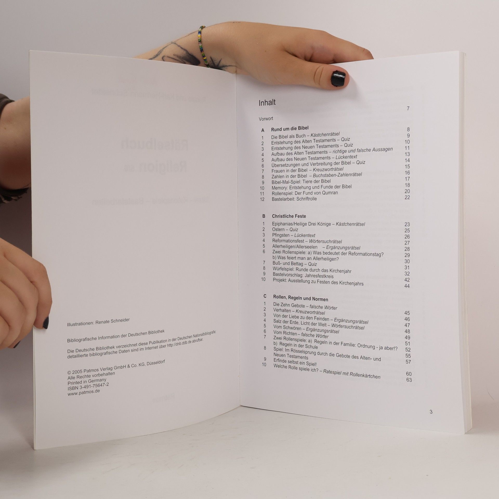 Renate Schneider Rätselbuch Religion 5/6: Rätsel - Rollenspiele - Bastelarbeiten