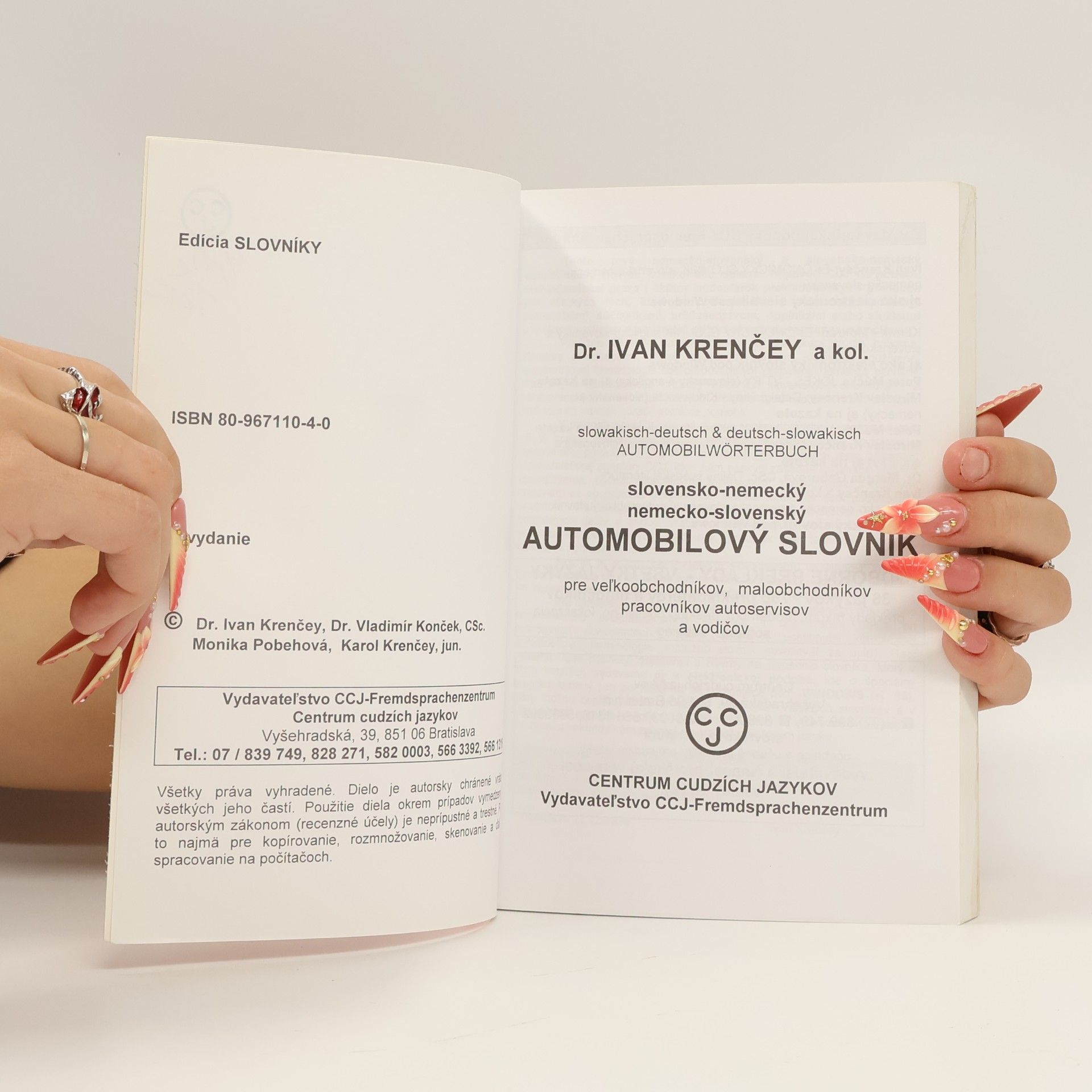 Ivan Krenčey Automobilový slovník. Slovensko-nemecký. Nemecko-slovenský