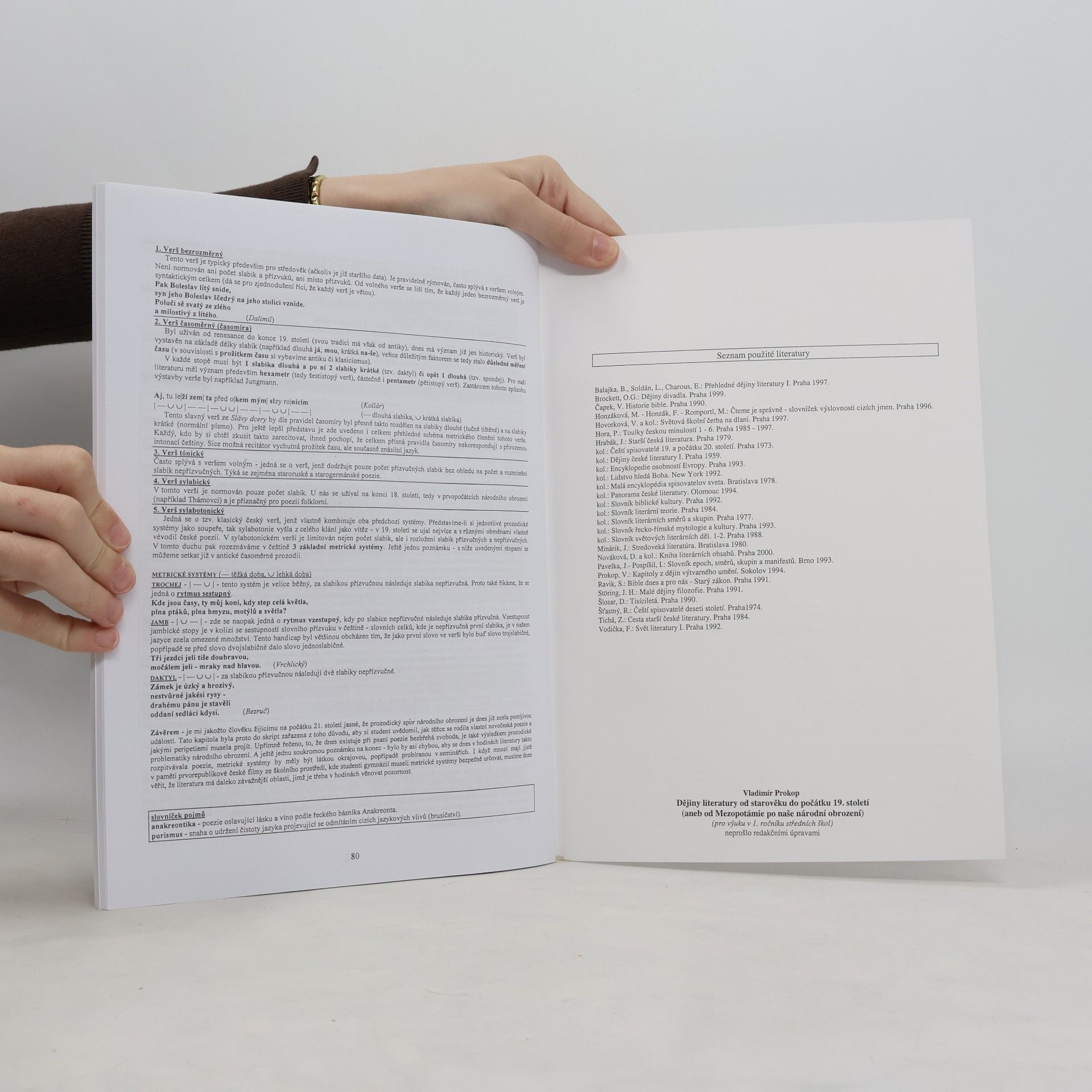 Vladimír Prokop Dějiny literatury od starověku do počátku 19. století