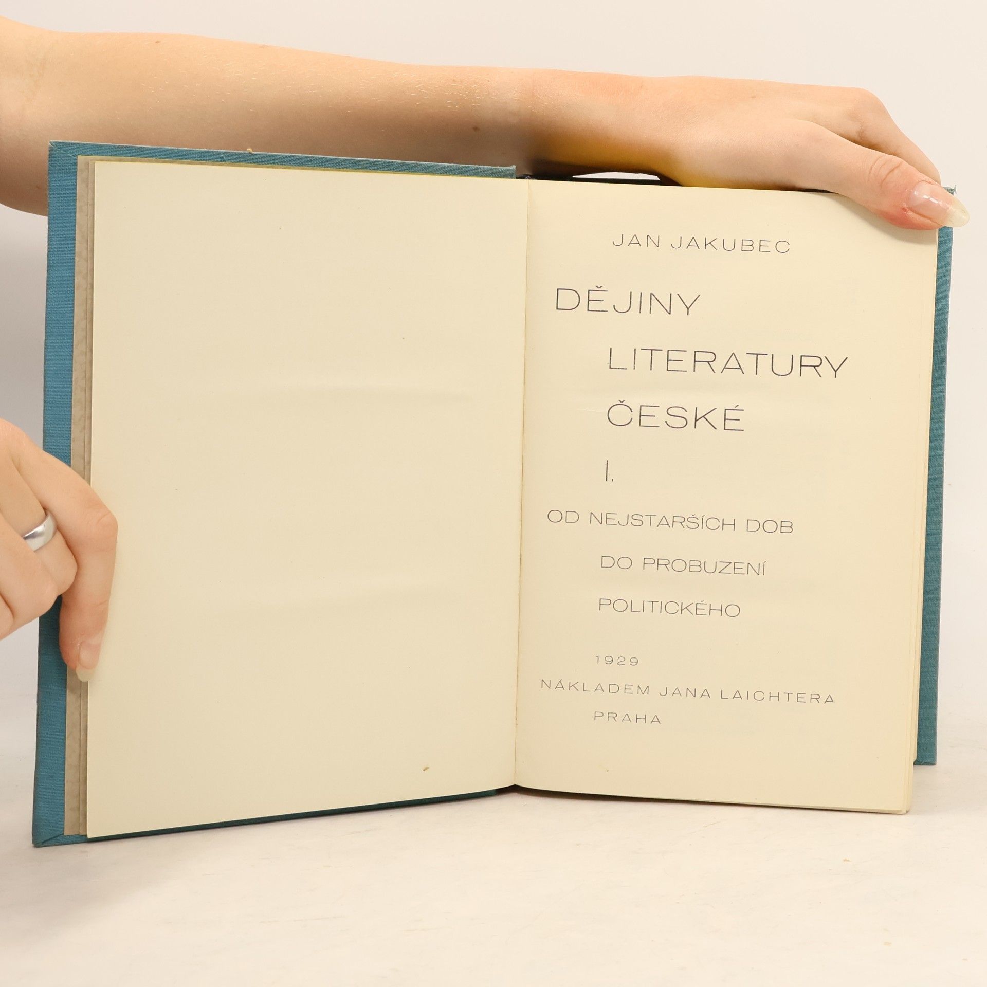 Jan Jakubec Dějiny literatury české 1