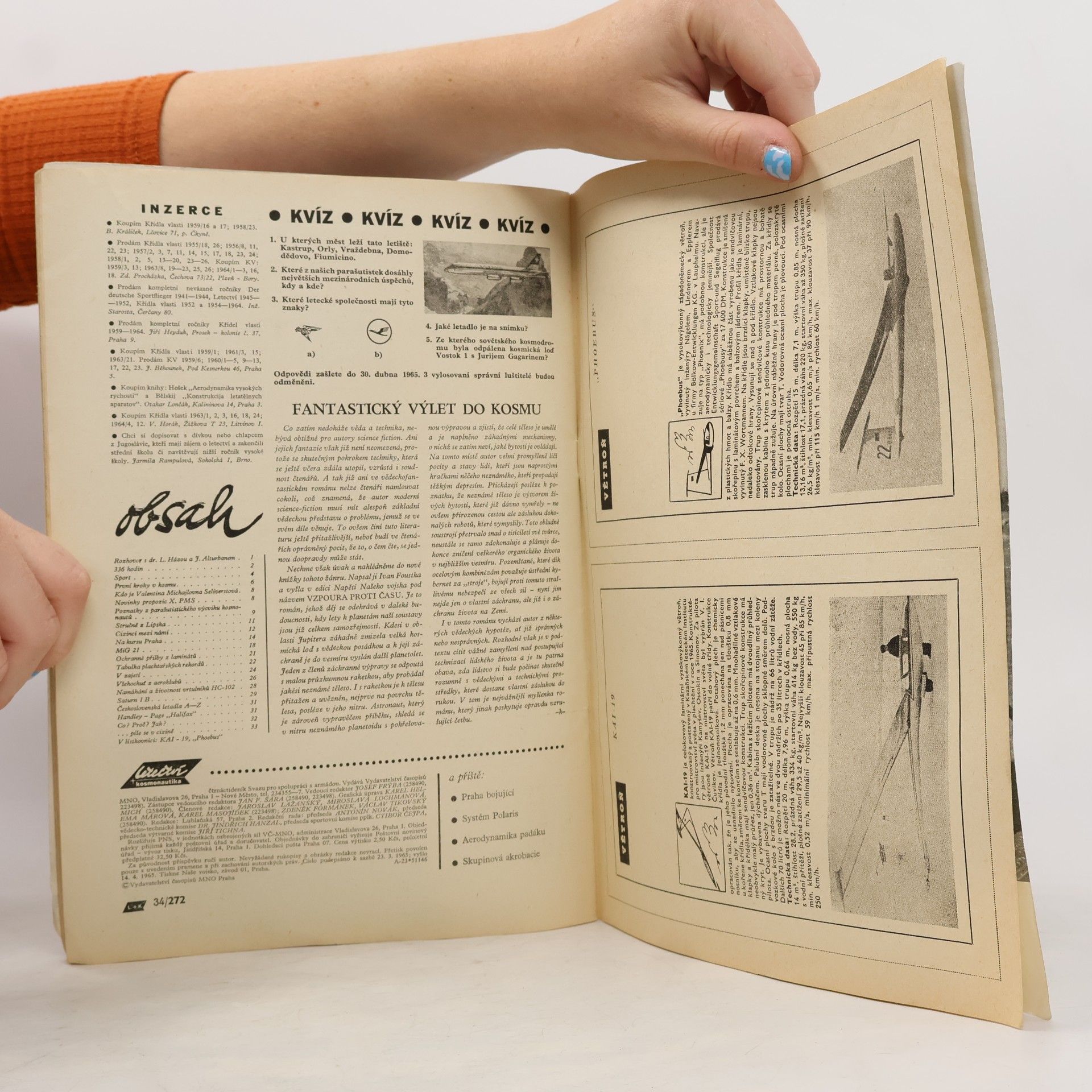 Autorenkollektiv Letectví + kosmonautika 8/1965